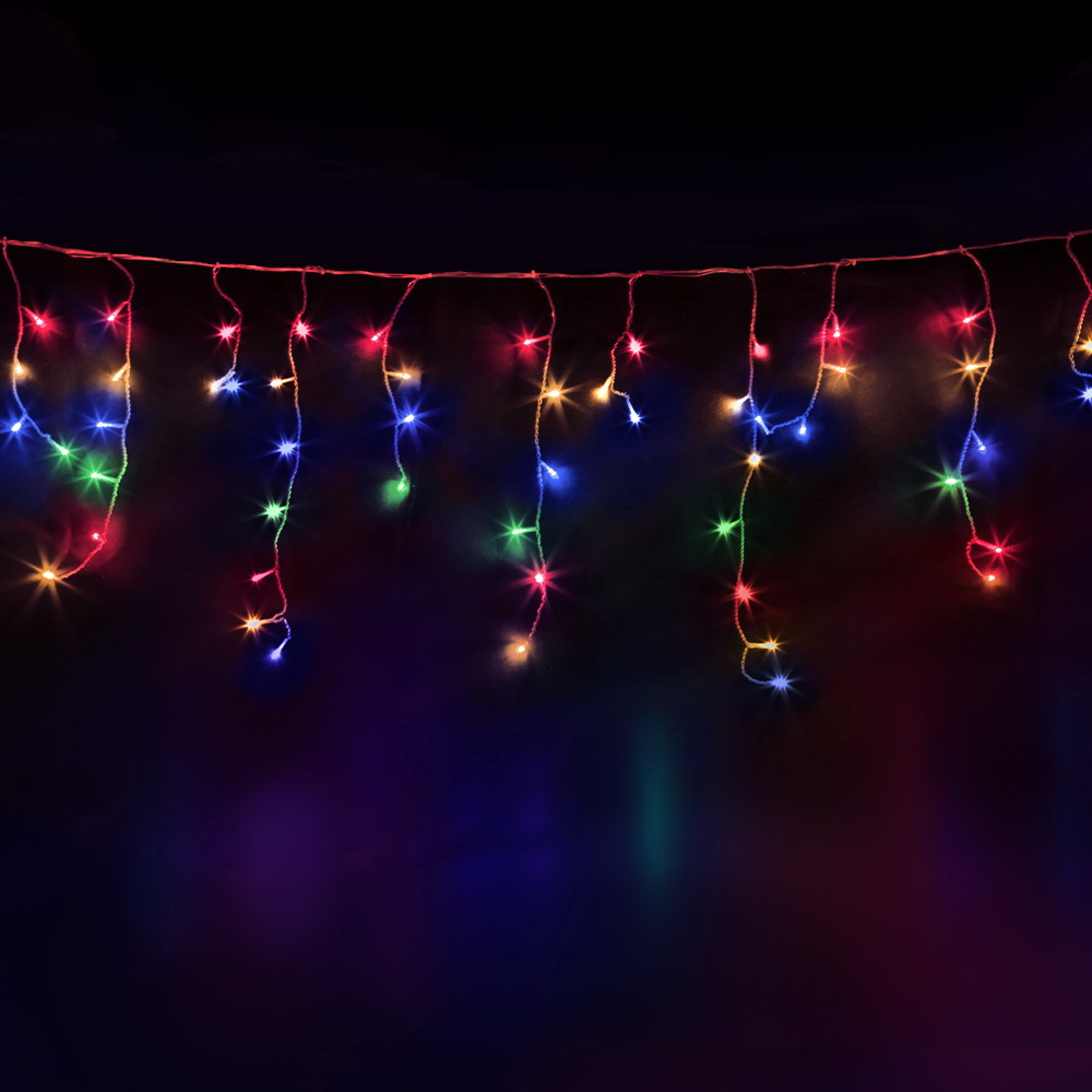 XM-LED-960-IC-MC-40M-SLA-191731-00 32M Christmas Lights Icicle Light 960 LED Multi-coloured Jingle Jollys - Image 1