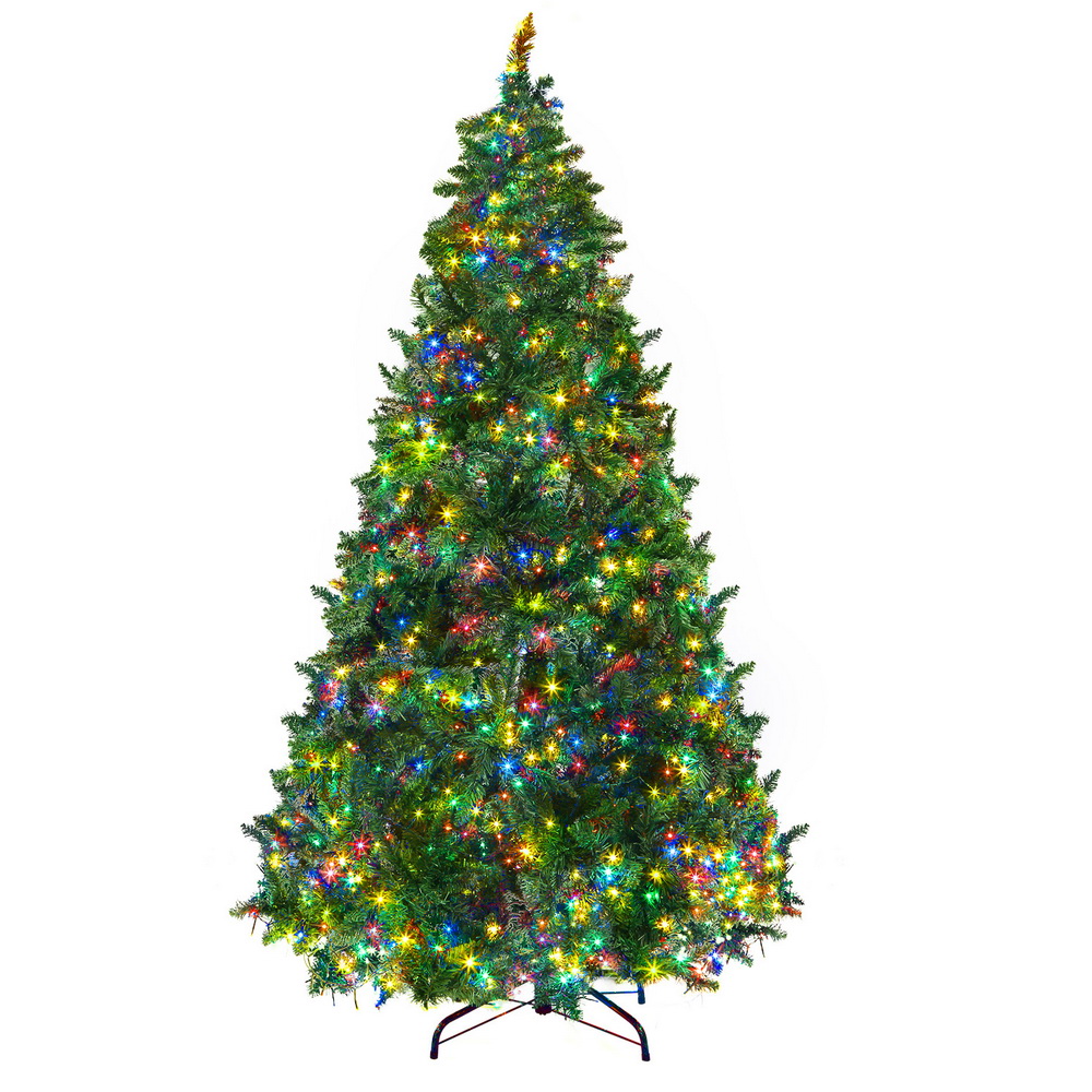 XM-TR-E-WELL-7F-MC-190377-00 Jingle Jollys Christmas Tree 2.1m Xmas Tree Decoration 8 Light Mode Multi Colour - Image 1