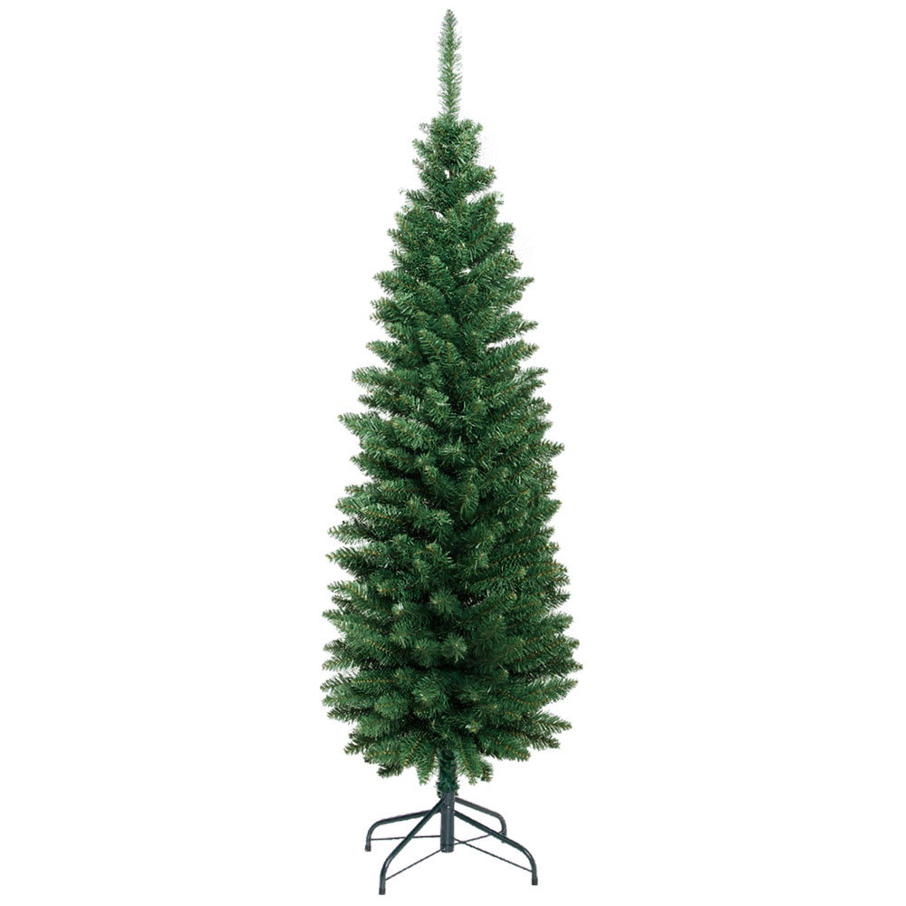 XM-TR-SLIM-6F-GR-00 Jingle Jollys Christmas Tree 1.8m Xmas Tree Decorations Green 300 Tips - Image 1