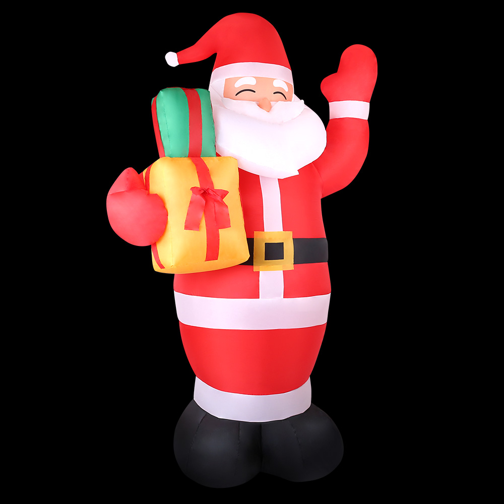 XMAS-INF-SAN-8FT-00 Jingle Jollys Christmas Inflatable Santa 2.4M Illuminated Decorations - Image 1