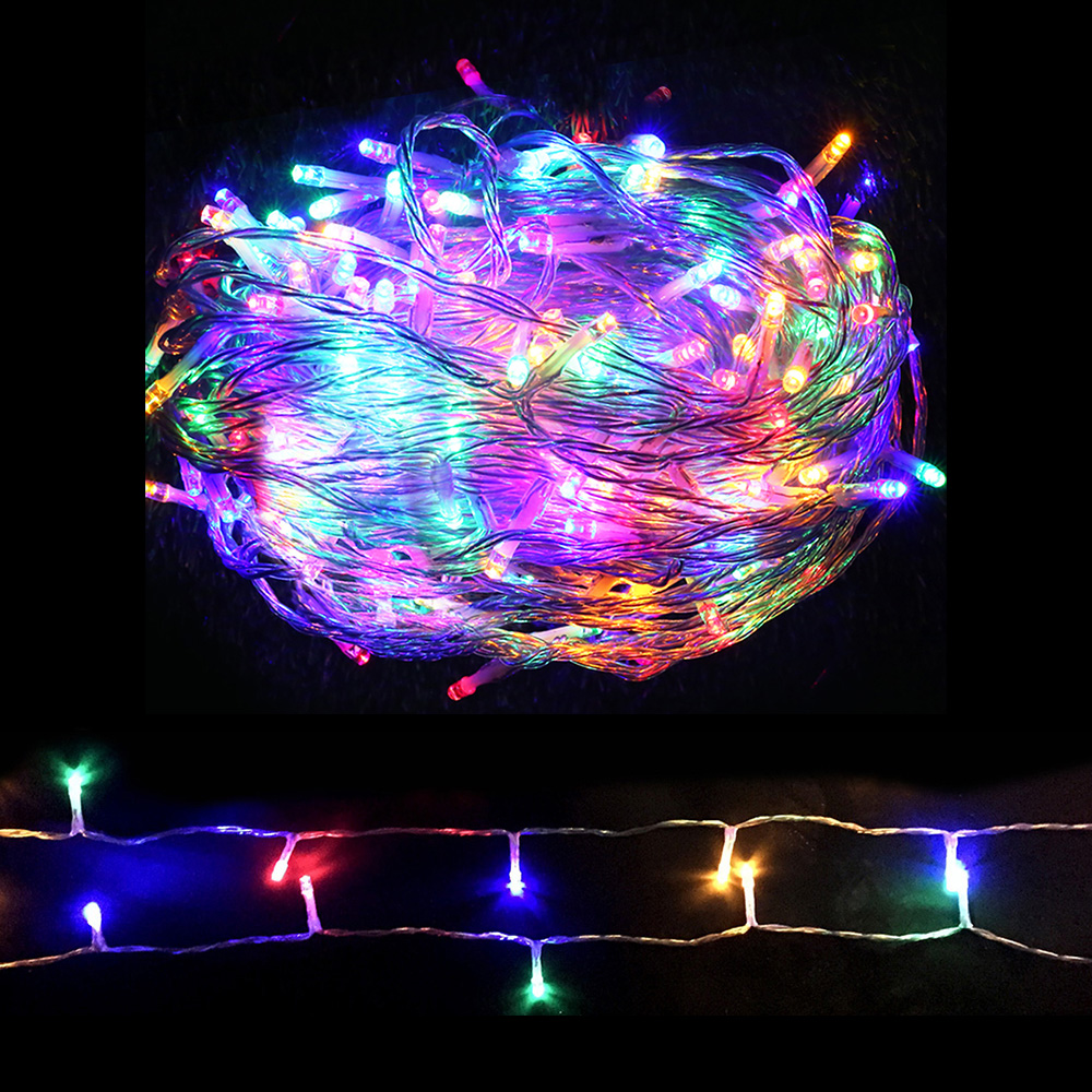 XMAS-ST500-100M-MC-00 100M Christmas Lights String Fairy Light 500 LED Colourful Jingle Jollys - Image 1