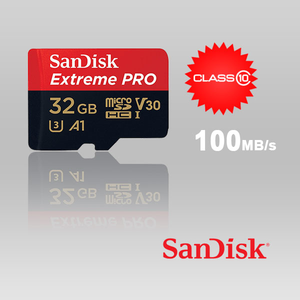 ffcsan32gtfqxcg100_01_15 SANDISK SDSQXCG-032G-GN6MA 32GB MICRO SDHC EXTREME PRO 4K , A1 V30, UHS-I/ U3, 100MB/s - Image 1