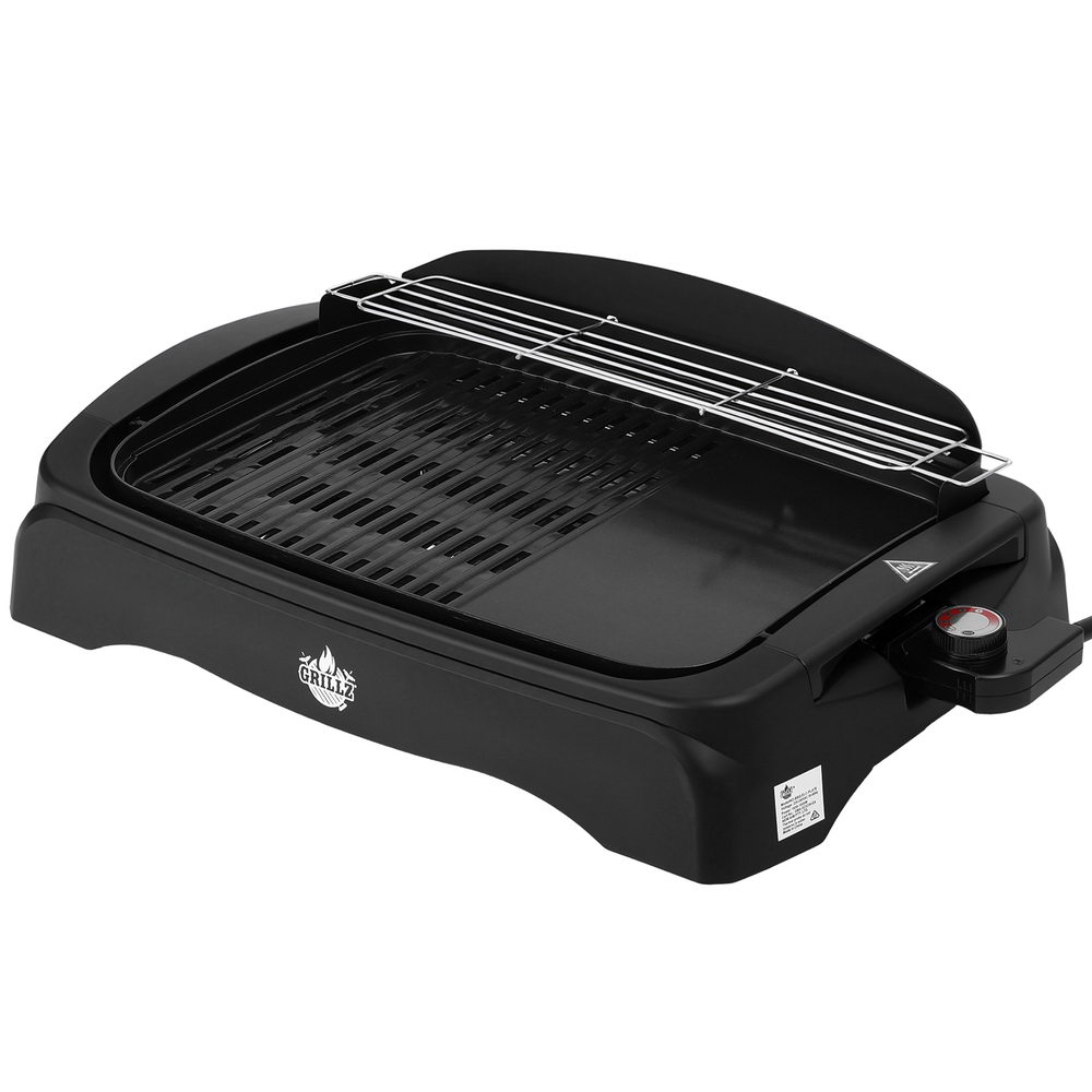 BBQ-ELC-PLATE-202508061506-00 Grillz 1950W Electric BBQ Grill Non-stick Plate for Indoor Outdoor - Image 1
