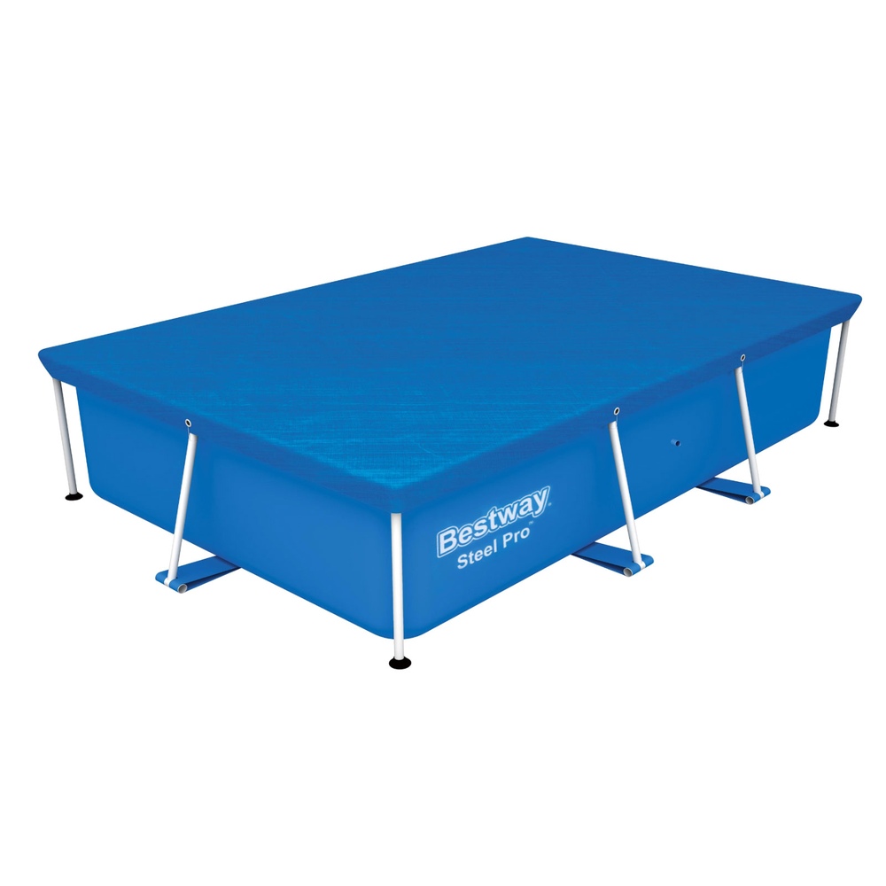 BW-PC-58105-202507181432-00 Bestway Pool Cover 264x174cm Rectangle Swimming Pool PE Shelter Fits 259x170cm Pools - Image 1