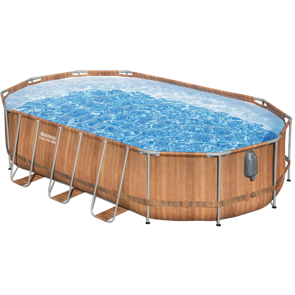 BW-POOL-OV-610-56720-202507181434-00 Bestway Swimming Pool Steel Frame Luxury Pool & SPA Massage Set 6.1x3.66x1.22m - Image 1