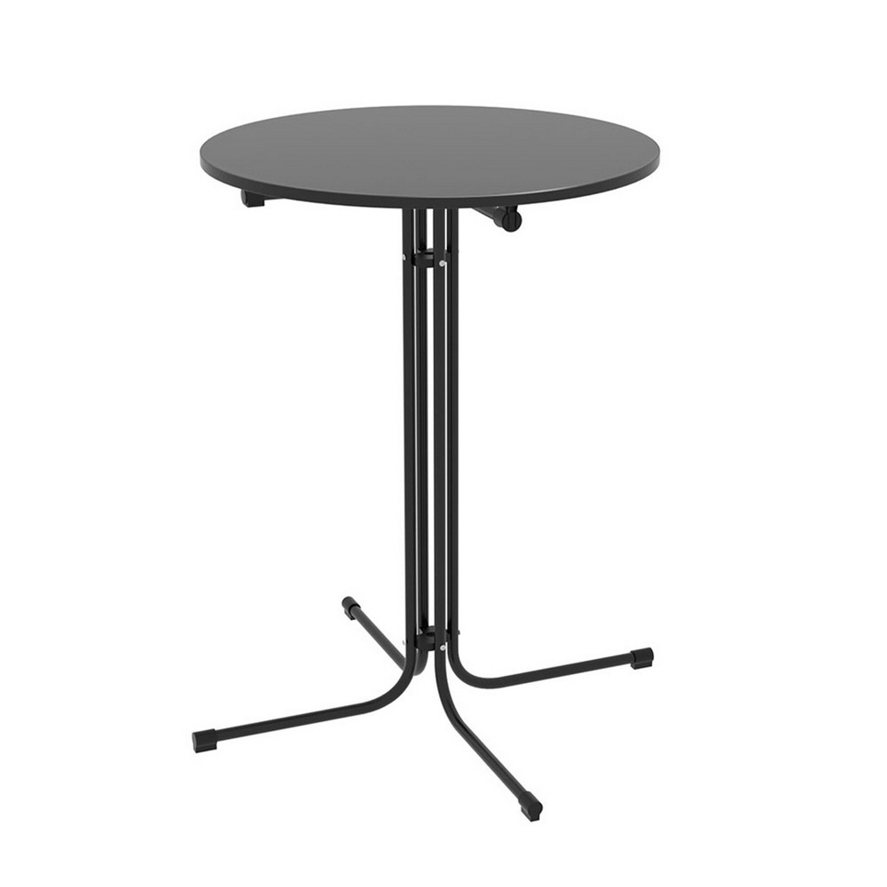 FF-TABLE-SL-BK-202508211842-00 Gardeon Outdoor Bar Table Round Folding Desk Top 109cm Patio Furniture Black - Image 1