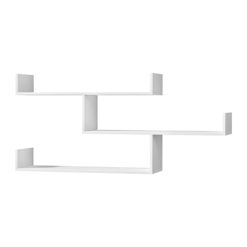 FURNI-N-WALL-01-WH-202507181418-00 Artiss Floating Wall Shelf 3 Tier White - Image 1