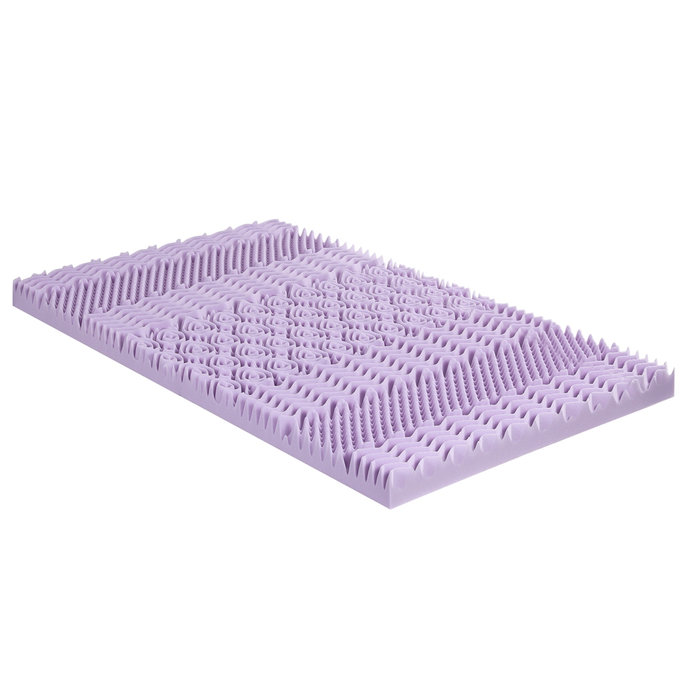 MATTRESS-TOP-7Z-8LA-S-202509041906-00 Giselle 8cm Memory Foam Mattress Topper Lavender Infused Bamboo Cover 7-Zone Single - Image 1