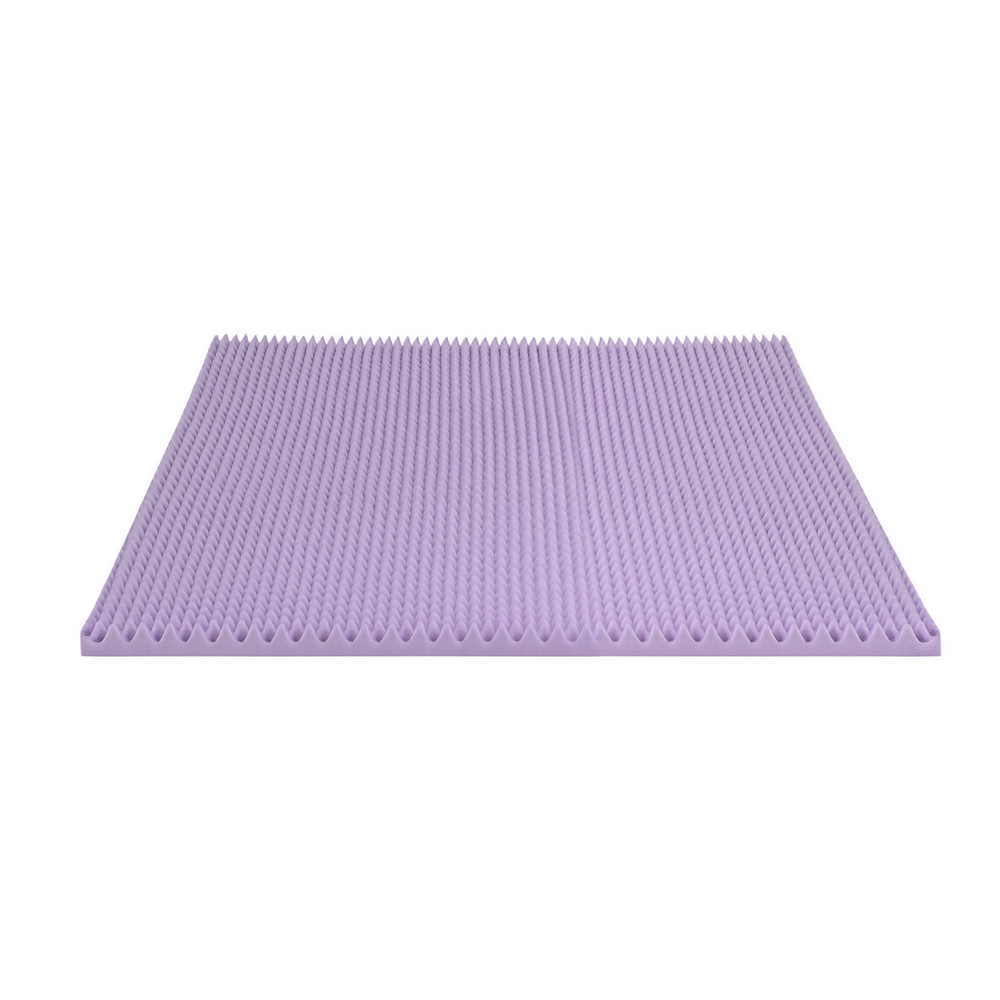 MATTRESS-TOP-EC-5LA-Q-202509041906-00 Giselle 5cm Memory Foam Mattress Topper Lavender Infused Egg Crate Pad Mat Queen - Image 1