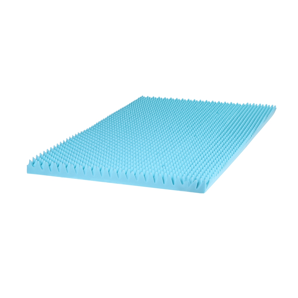 MATTRESS-TOP-EC-BAM-8-S-202508201954-00 Giselle 8cm Memory Foam Mattress Topper Gel Egg Crate Foam Bamboo Single - Image 1