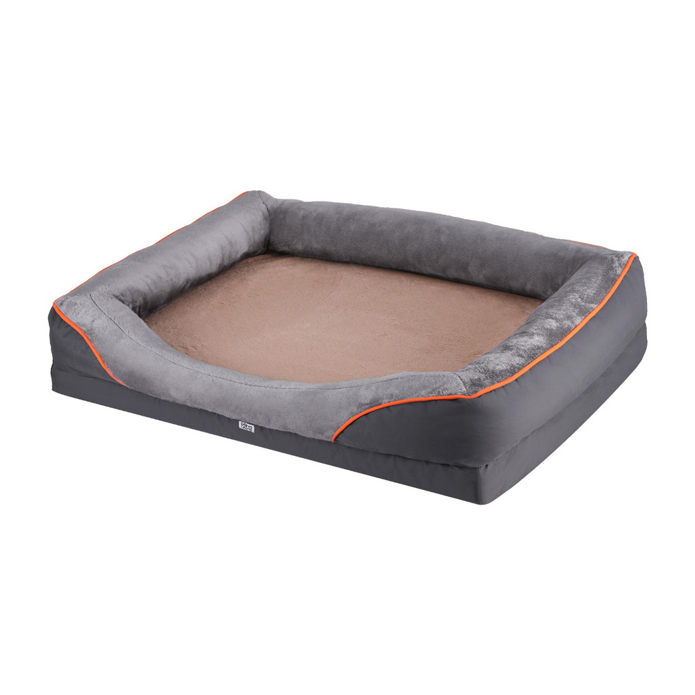 PET-BED-H30-XL120-GR-202509221804-00 i.Pet Pet Bed Orthopedic Washable Dog Bed Plush Fleece Sofa Cushion Mat - Image 1