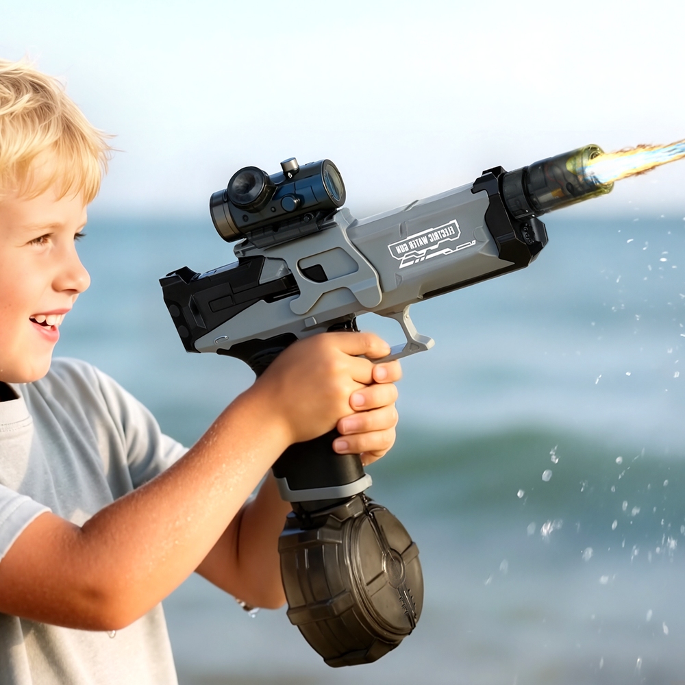 PLAY-EWGUN-BK-202509111914-00 Keezi Kids Adult Electric Water Gun 500ml Water Tank Light Squirt Guns Toys - Image 1