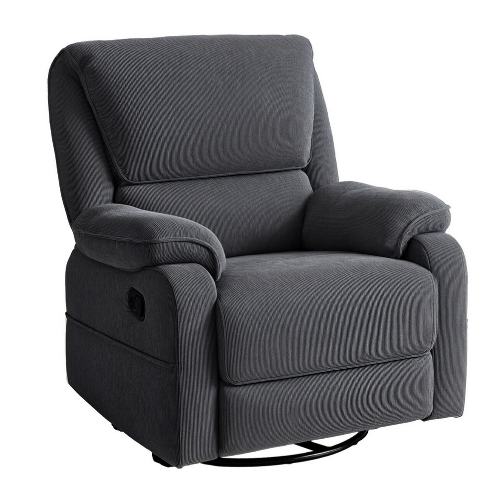 RECLINER-A19-COR-GY-202507221510-00 Artiss Rocking Recliner Chair 360 Swivel Massage Heated Reclining Chairs - Image 1