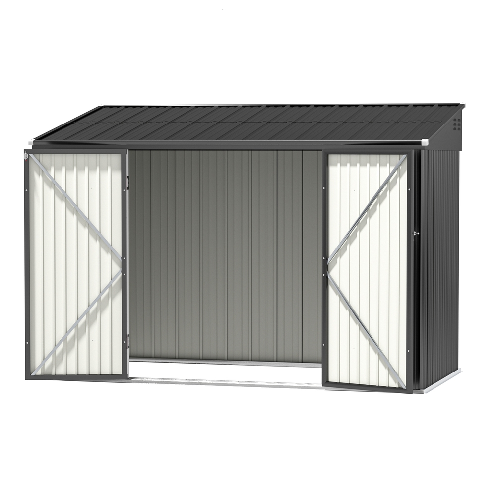 SHED-FLAT-5X10-GY-ABC-202509301239-00 Giantz Garden Shed Galvanised Steel 3.05x1.5M Outdoor Storage Shed Workshop House Shelter - Image 1