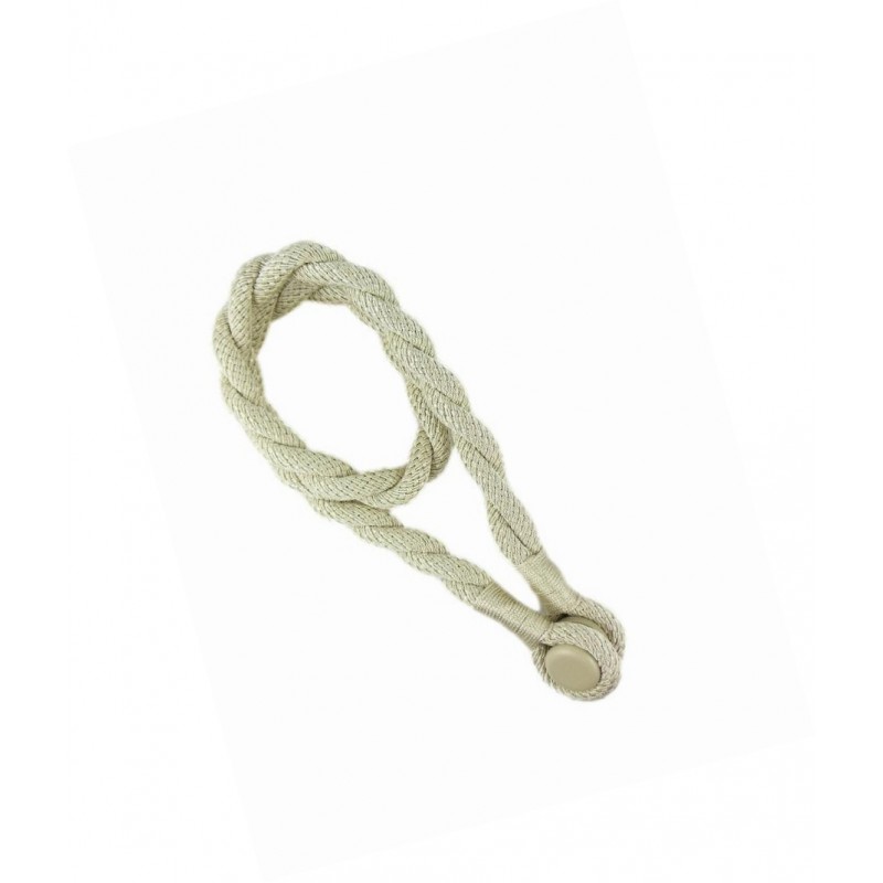 V1008-45510-14-202509090855-00 Magnetic weaved rope tieback Beige - Image 1