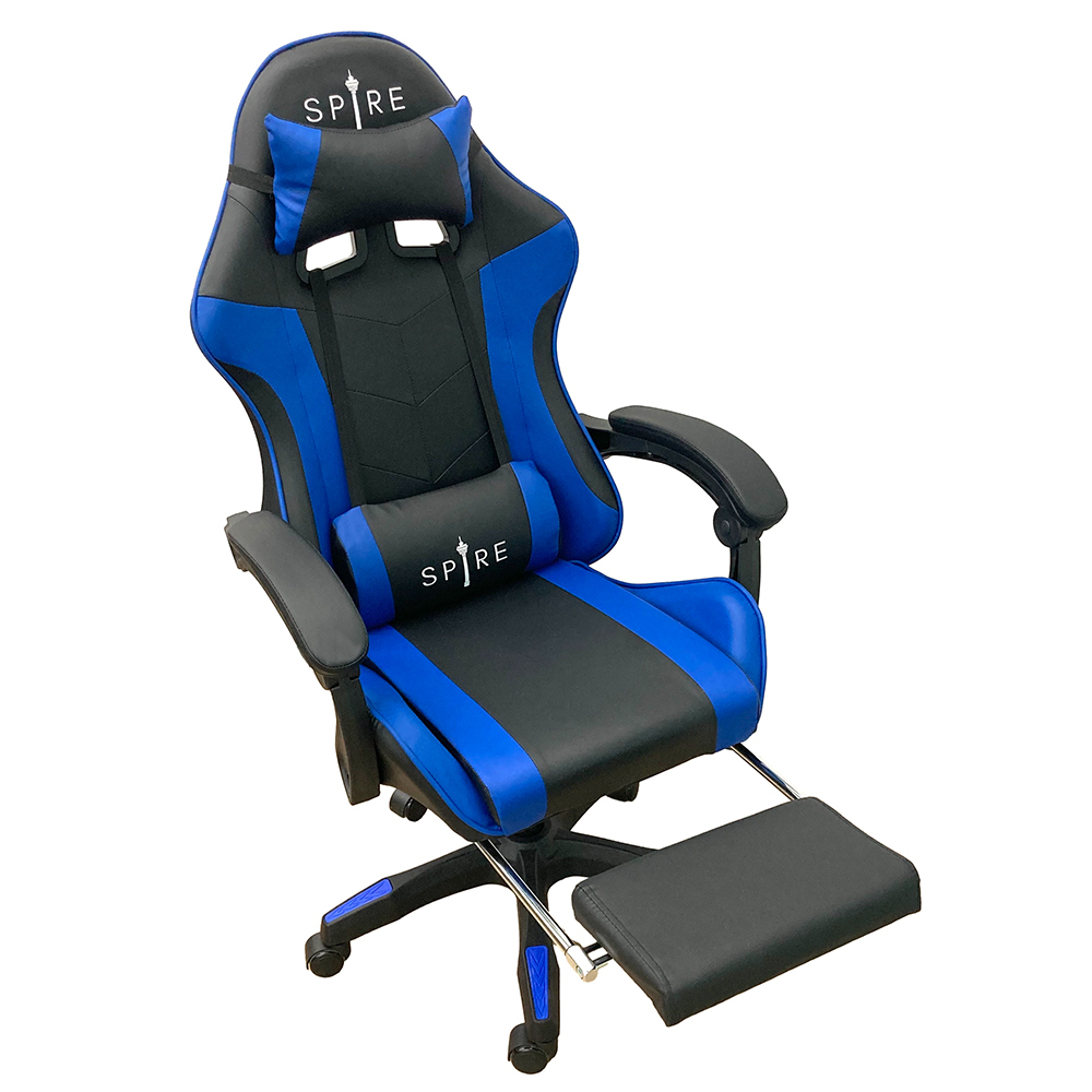 V1032-SP-ZINCGAMINGCHAIR_813F-202508201004-00 Spire Zinc Adjustable Gaming/Office Chair Blue And Black - 813F - Image 1