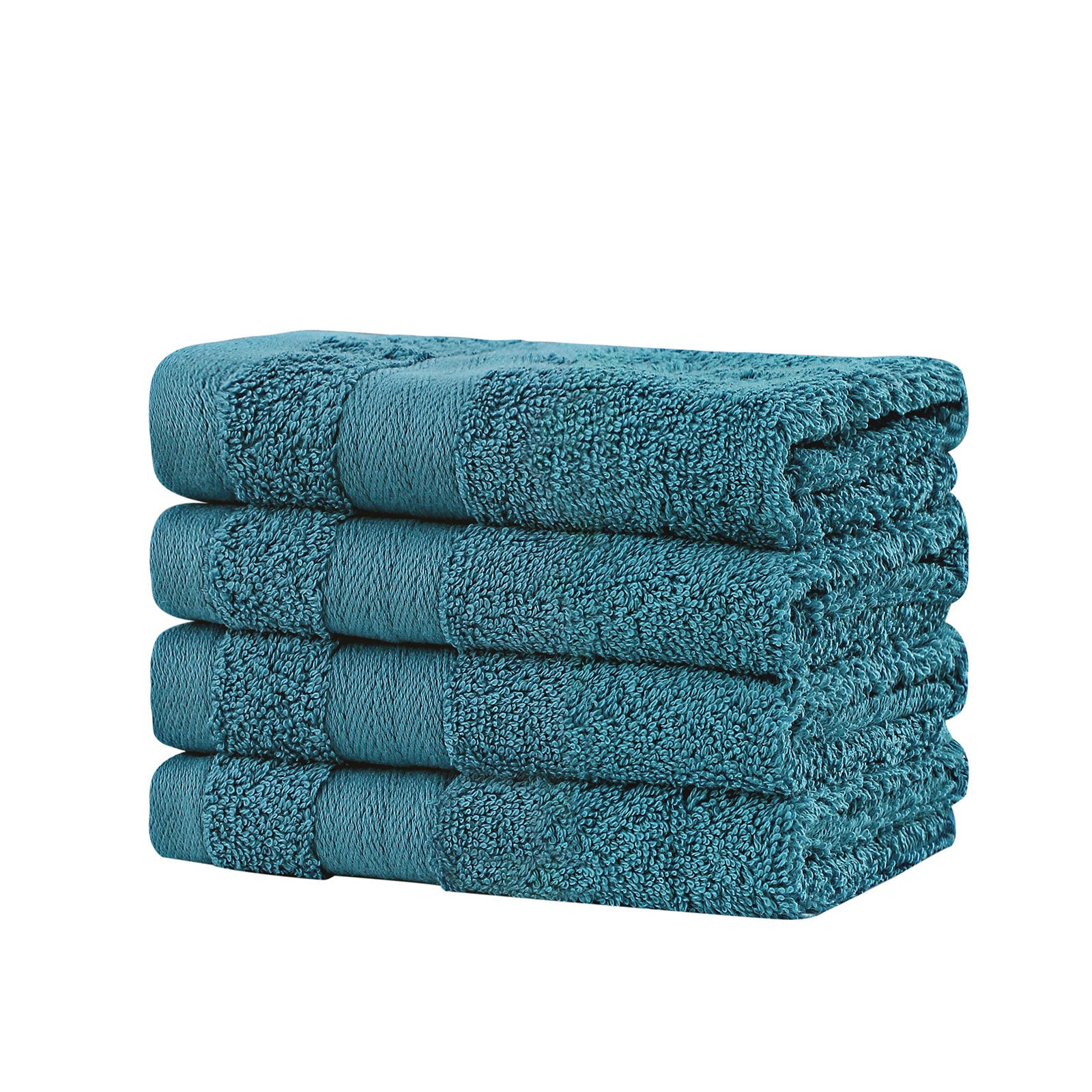 V1060-TOWPAK03BL-202508141935-00 Samland Premium Cotton Washcloths 4-Pack Quick-Dry Face Towels Set-Blue - Image 1