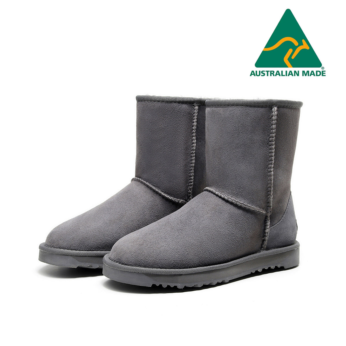 V1068-9353560060399-202509041420-00 SHORT CLASSIC BOOTS 990225 MADE IN AUSTRALIA - MEN - Grey / AUS Ladies9/Men7/EU40/25cm - Image 1