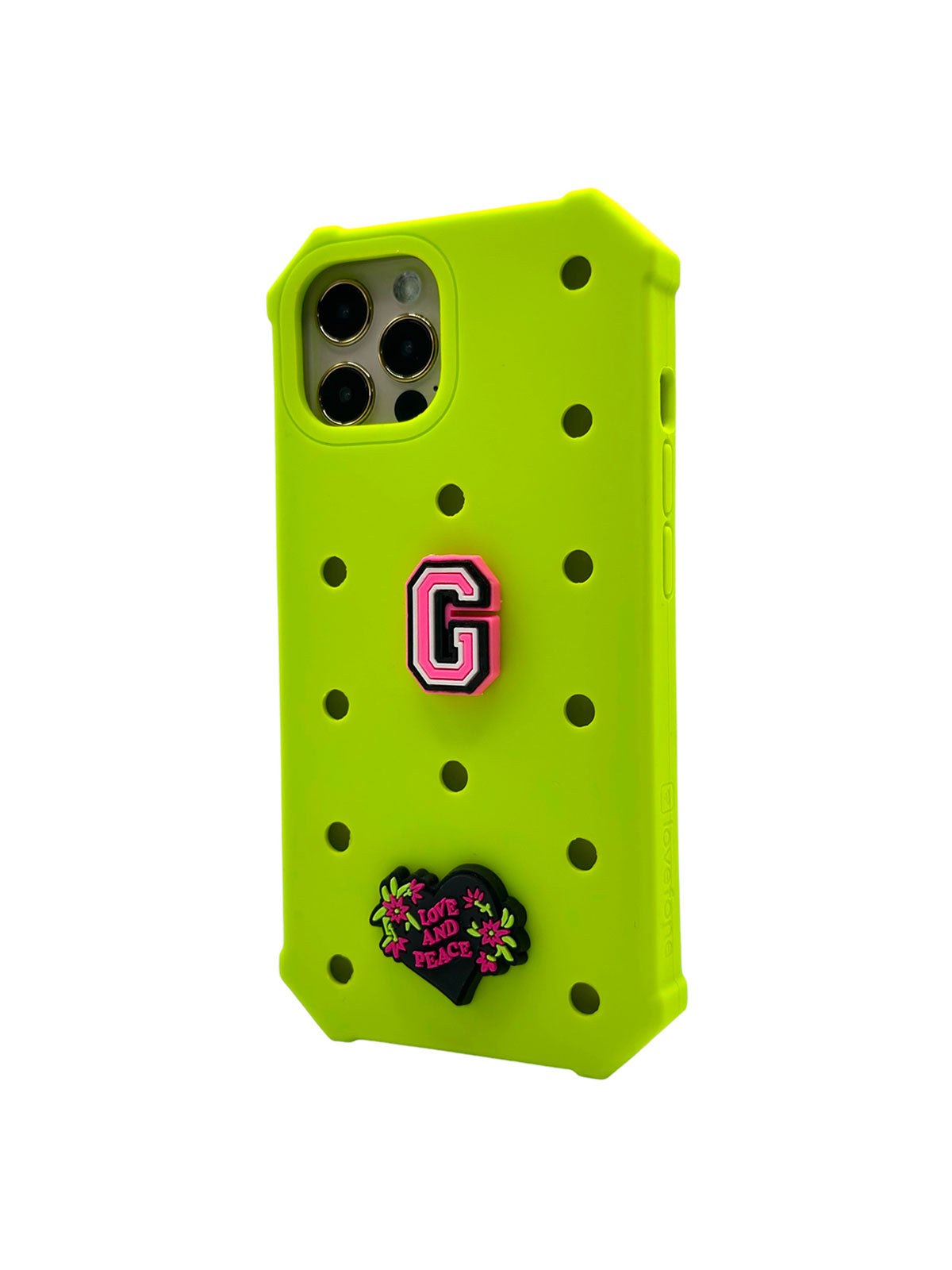 V1090-CASLOVKIDIPN15-GRN-202509101021-00 Lovefone Kids Silicone Case iPhone 15 Acid Green - Image 1