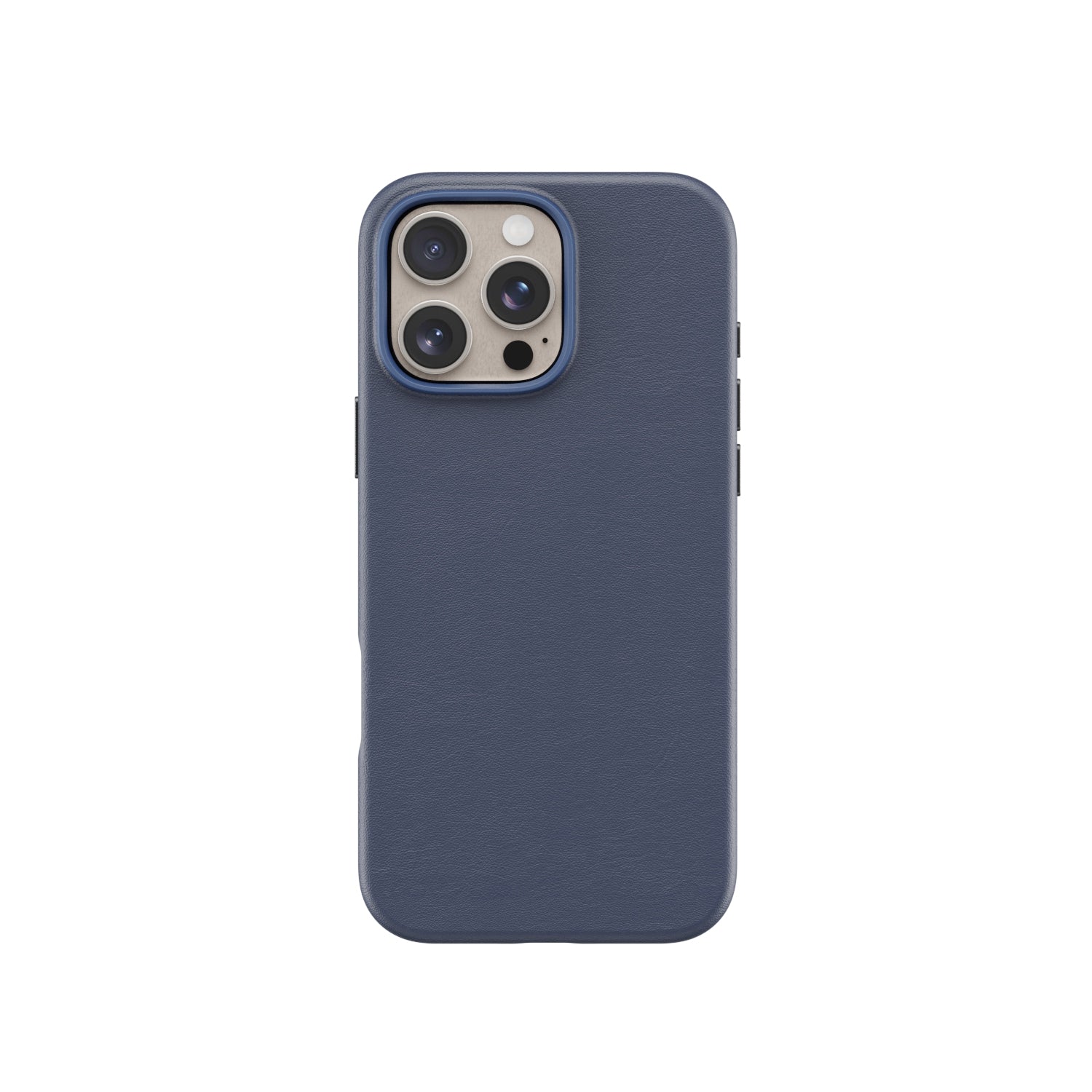 V1090-CASLOVLEAIPN14-NAV-202509100905-00 Lovefone Genuine Crafted Leather Case iPhone 14 Navy - Image 1