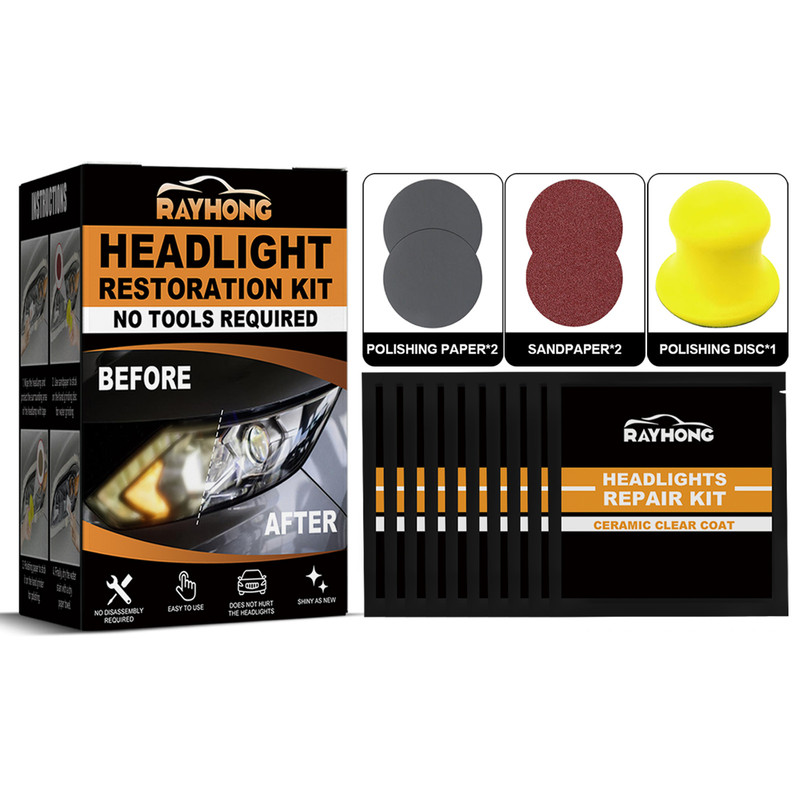 V1091-RDDX96YX01-202508221837-00 Rayhong Automotive Ceramic Headlight Repair Kit, Repair Scratches Yellow Polishing Headlight Shade Turned New Light - Image 1
