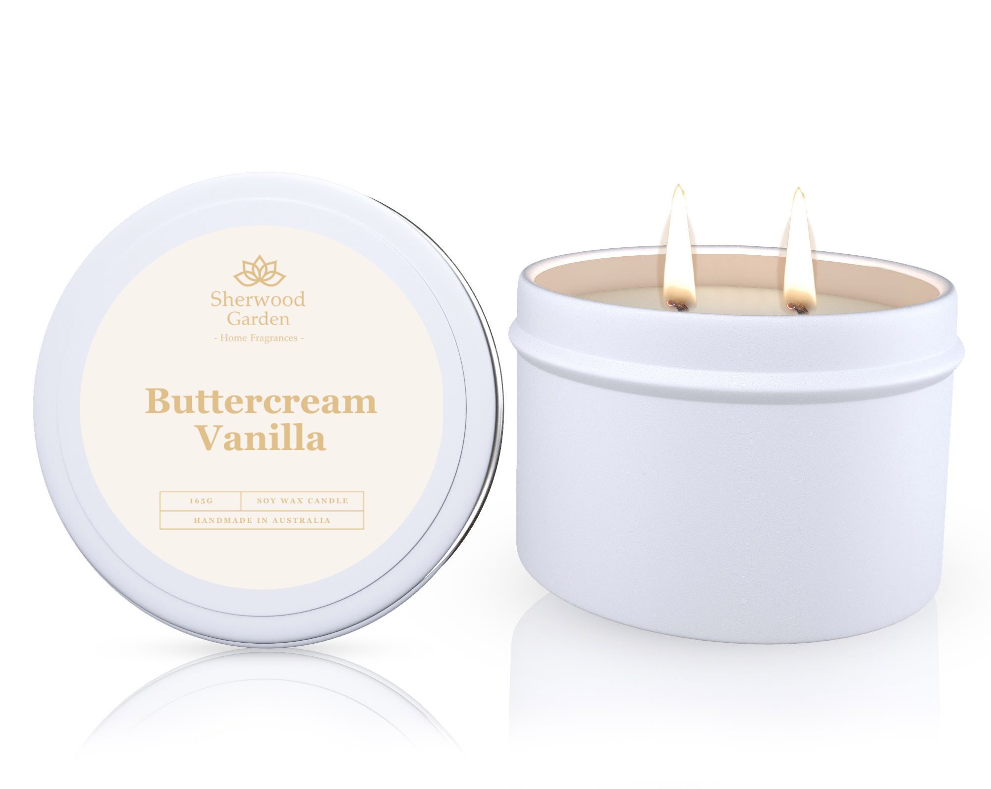 V1108-SGHFSWCT165-BV-202509170825-00 Buttercream Vanilla Soy Candle Tin 165g - Image 1