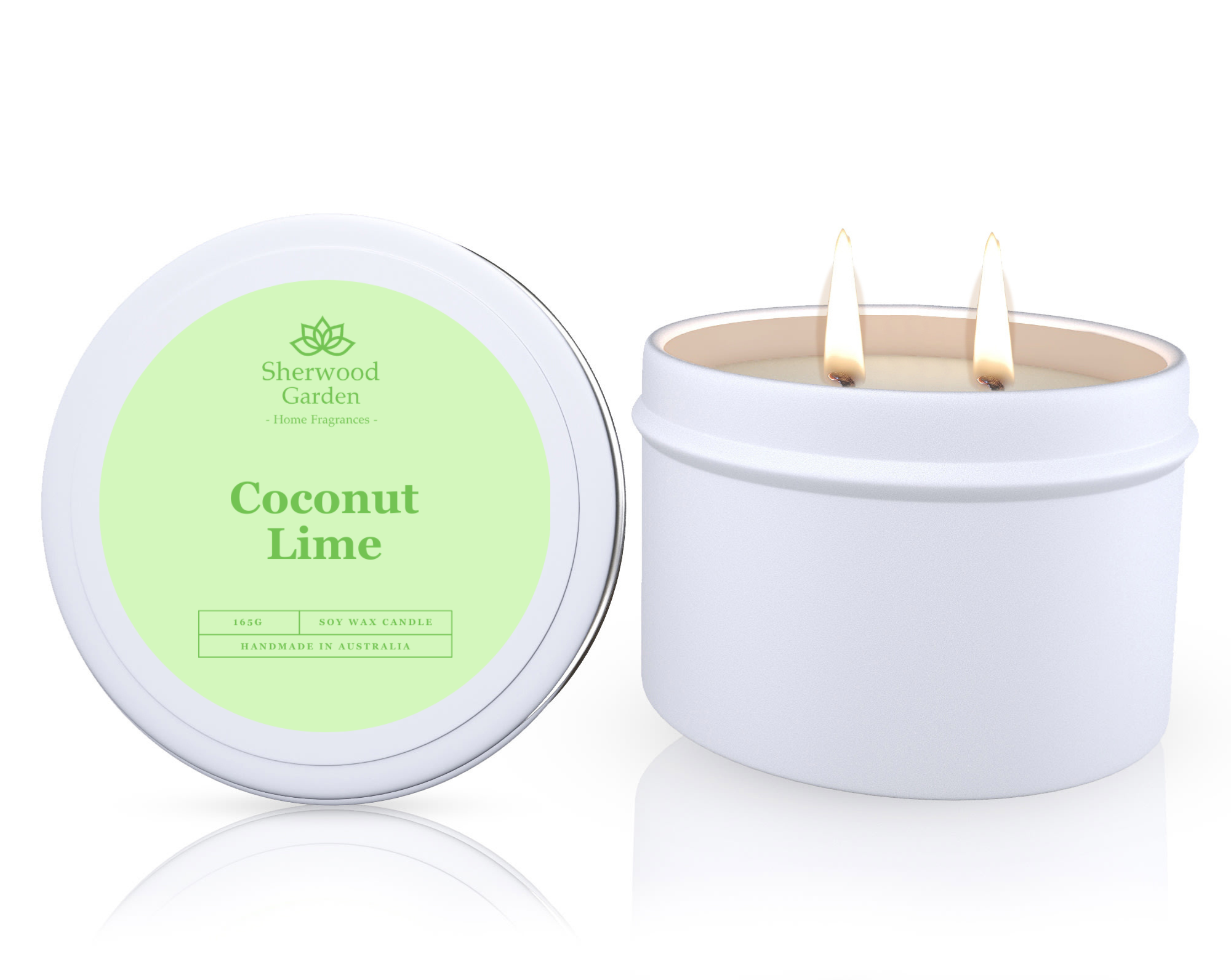 V1108-SGHFSWCT165-CL-202509170830-00 Coconut Lime Soy Candle Tin 165g - Image 1