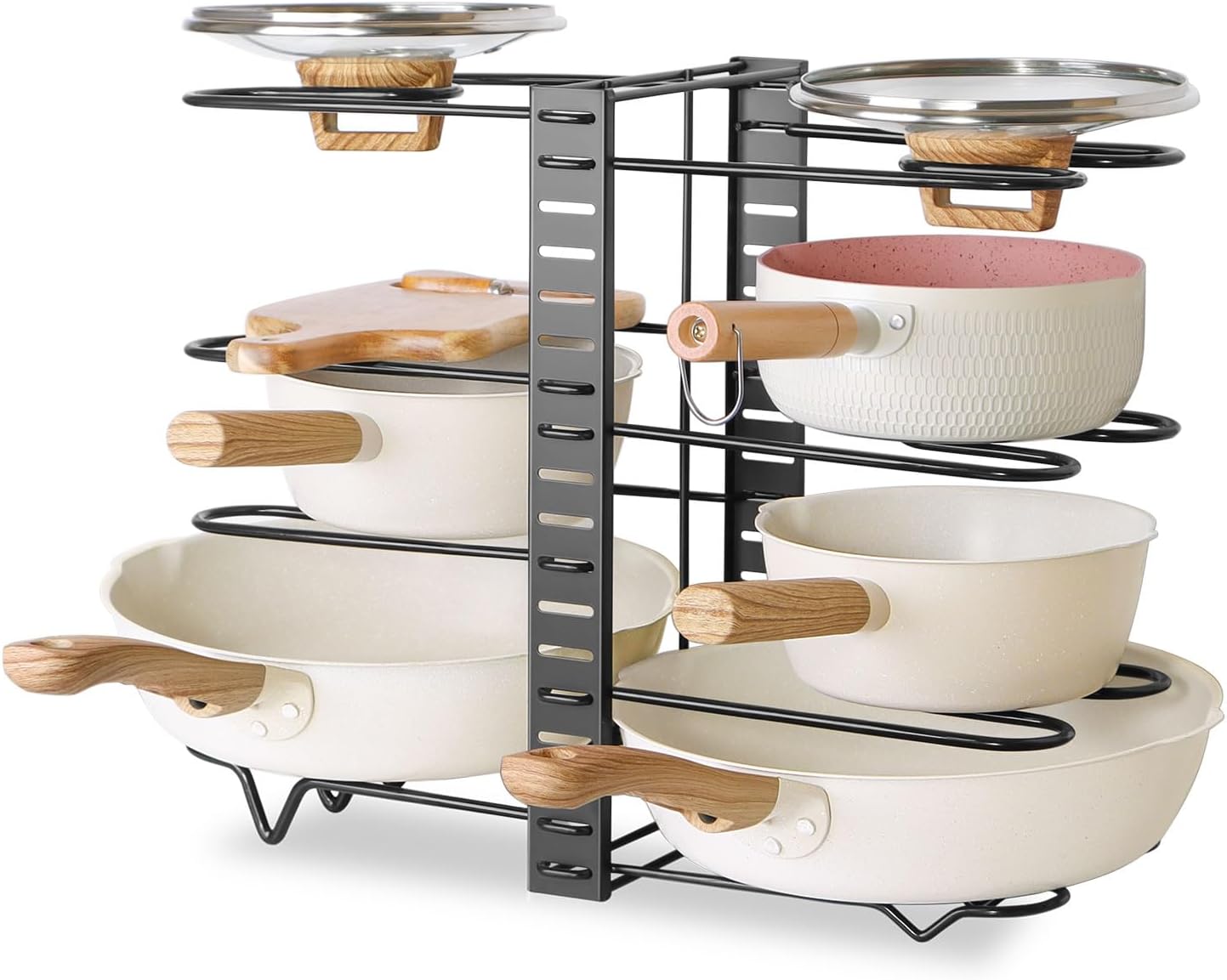 V178-36137-202507301410-00 CARLA HOME Adjustable 8-Tier Pan Rack Pot Organizer for Kitchen Cabinet - Image 1
