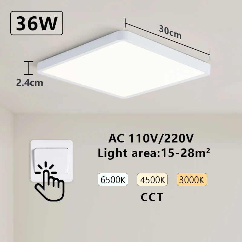 V178-62218-202508050910-00 Smart LED Ceiling Lamp: App & Voice Control - Image 1