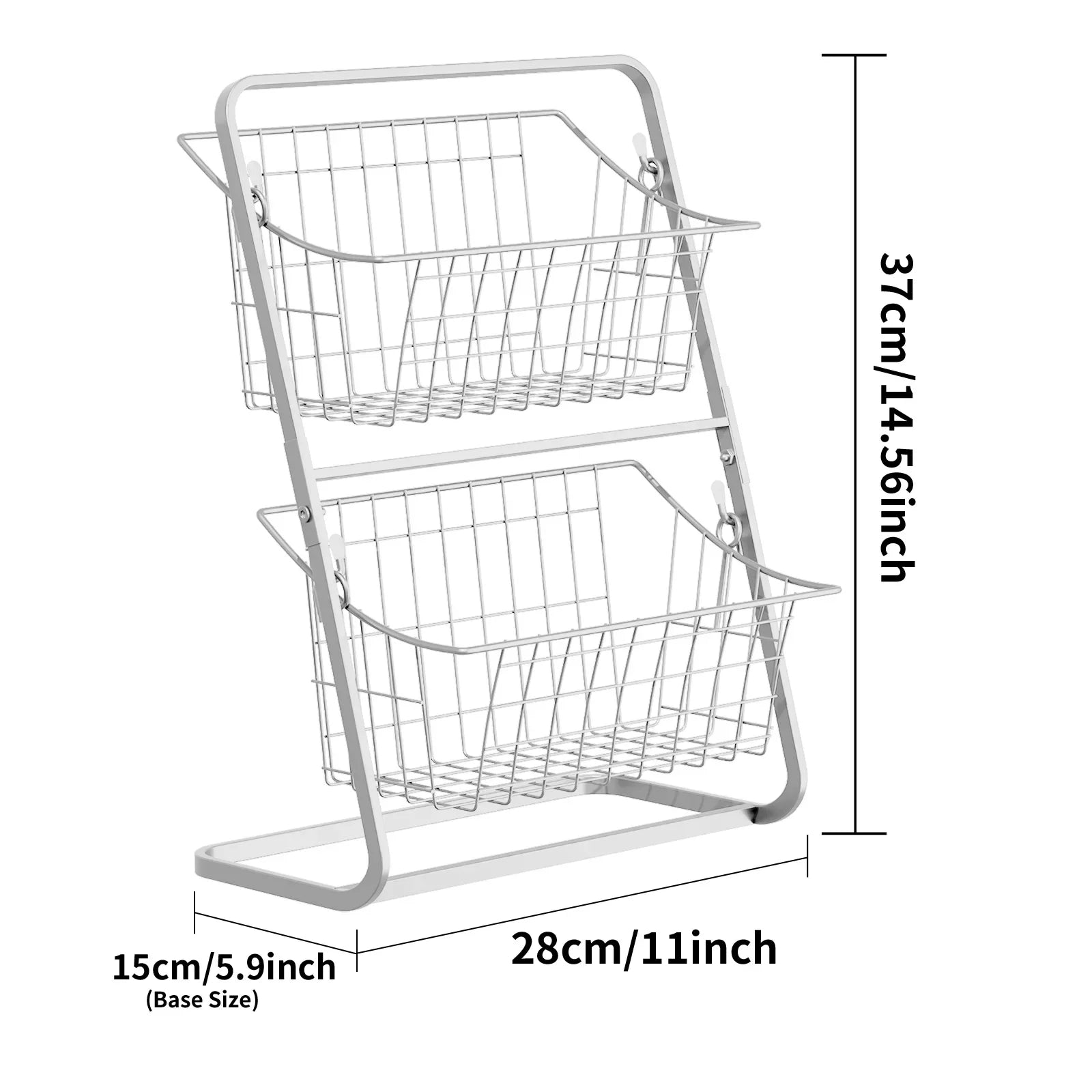 V178-62253-202508050925-00 Fruit Vegetable Kitchen Storage Rack White - Image 1