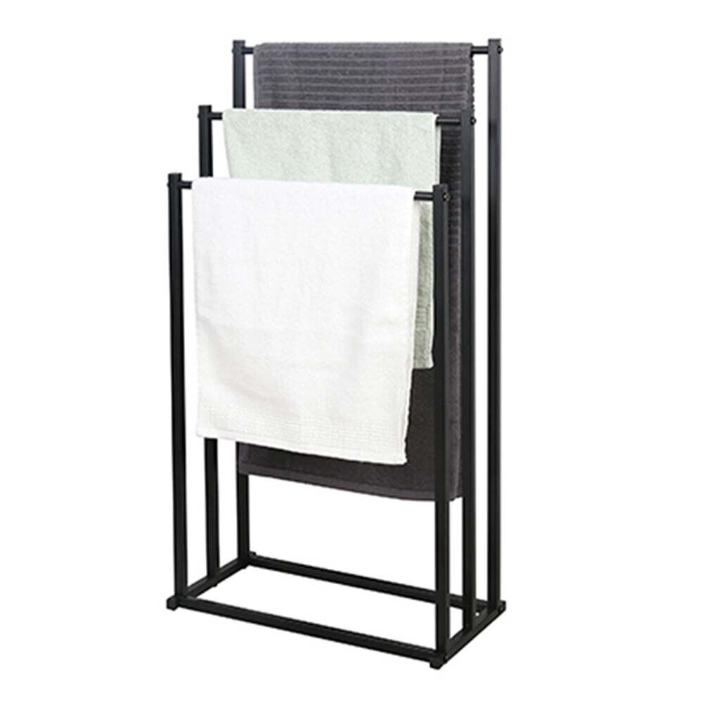 V178-66700-202508050930-00 3 Tier Metal Towel Rack Freestanding Bathroom Organizer Rail - Image 1