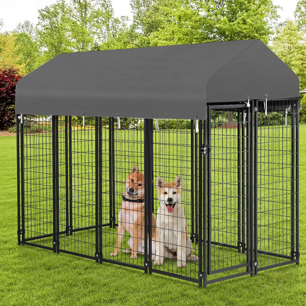 V178-66734-202508050952-00 Large Outdoor Dog Kennel 250x120x165cm Pet Cage with Roof - Image 1