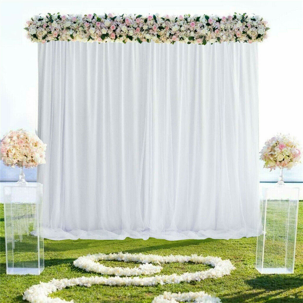 V178-66768-202508051015-00 3x6m White Stage Curtain Backdrop - Image 1