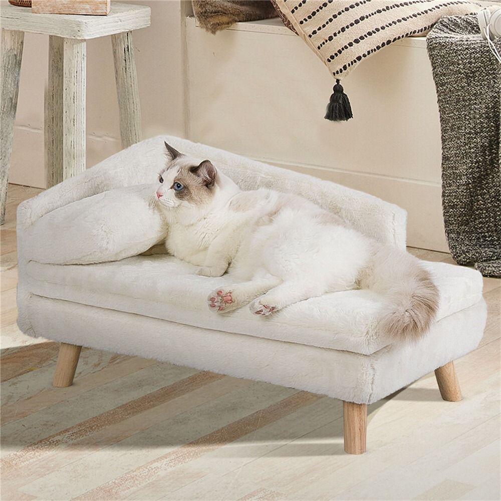V178-66933-202508050915-00 Small Raised Pet Sofa 70x40x39cm Waterproof Portable Dog Bed - Image 1