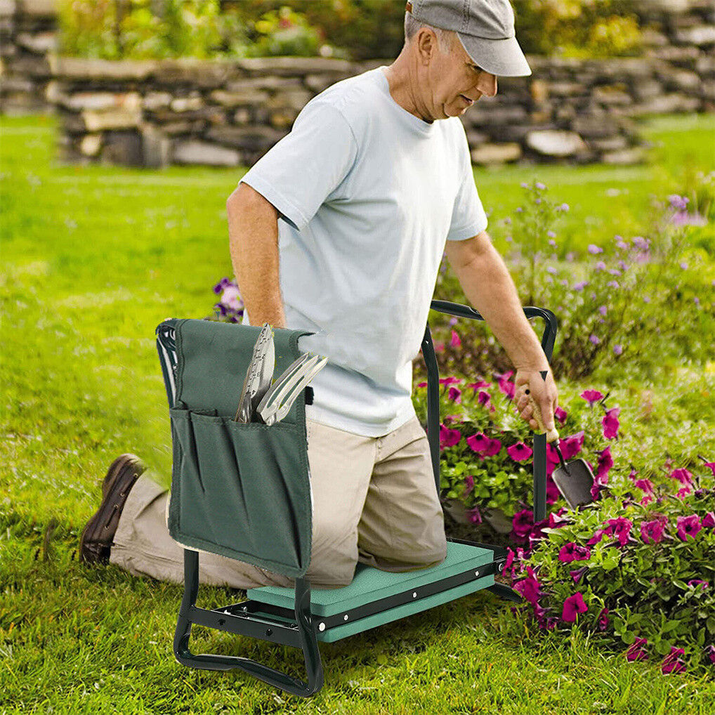 V178-66983-202508050940-00 XXL Garden Kneeler Seat Stool with Pocket, 150kg Load - Image 1