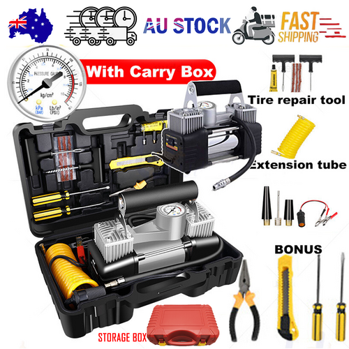 V201-BAZ0512RE8AU3-202509041442-00 150PSI 12V Car Air Compressor Portable Tyre Deflator Inflator Pump 4WD Car Truck RED CASE - Image 1