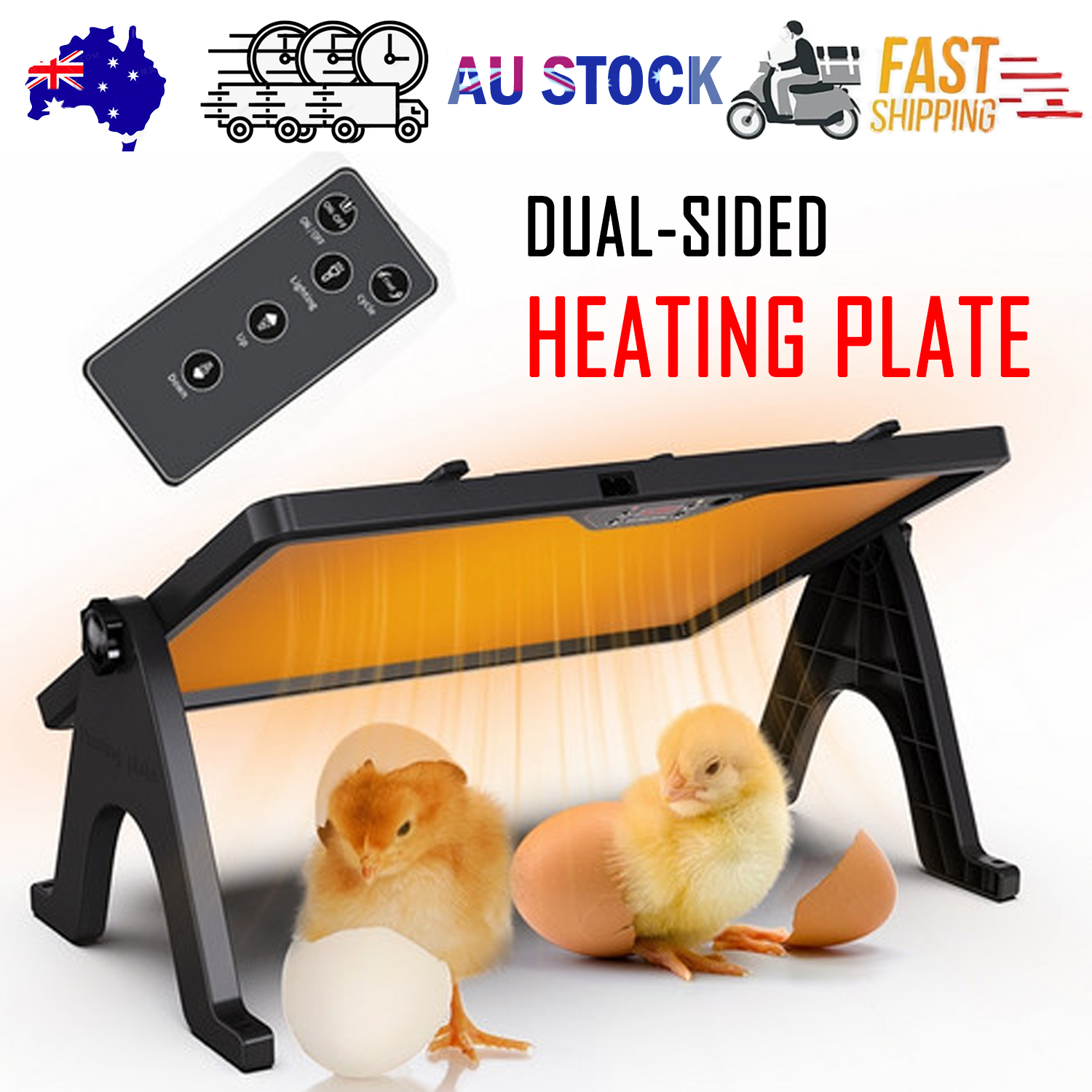 V201-EGG0015WH8AU-202509041441-00 Chick Brooder Heating Plate Chicken Coop Heater Dual-Sided Duck Poultry Brooder - Image 1