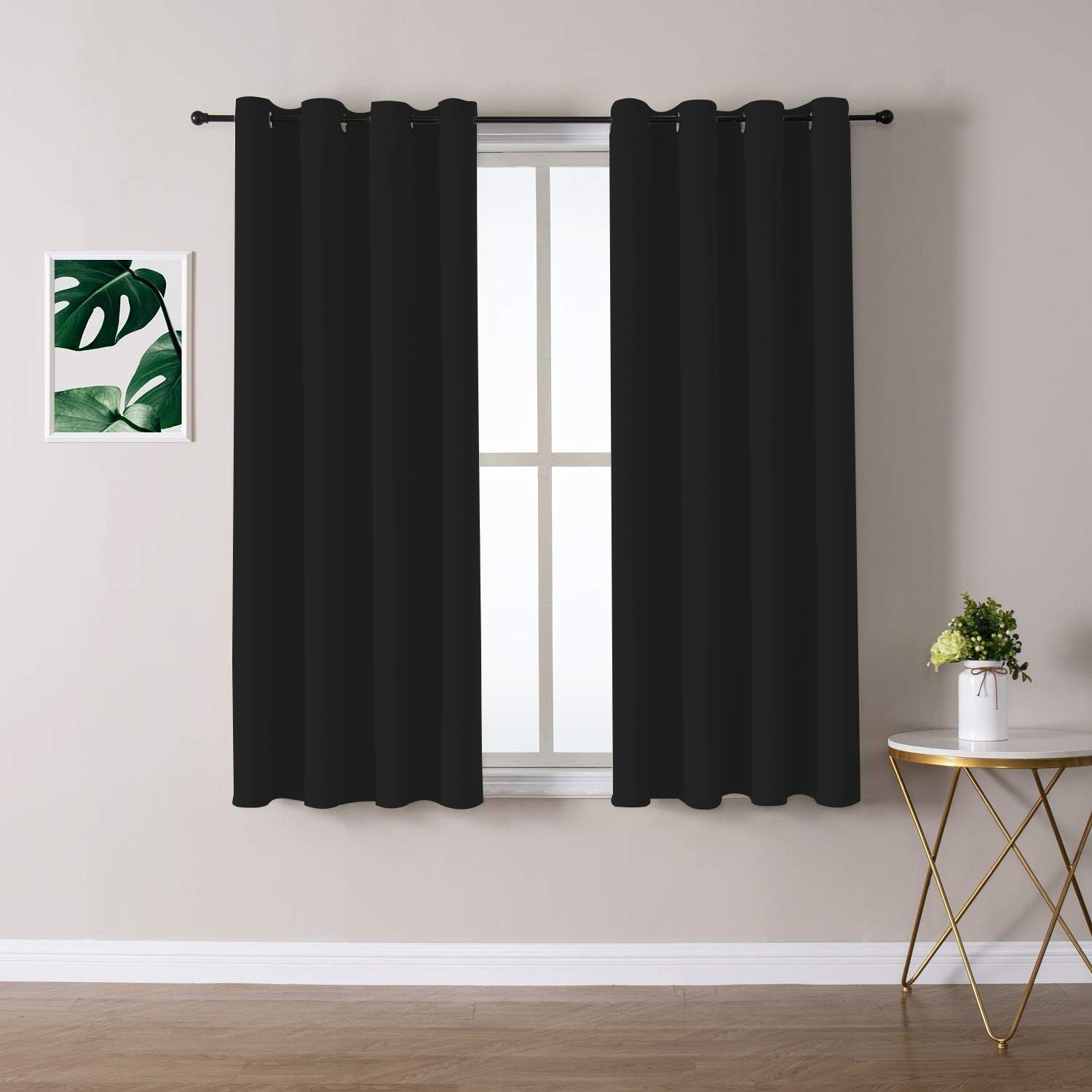 V201-W12861955-202507071032-00 2X Blockout Curtains 100% Blackout Window Curtain Draperies Pair Eyelet 3 Layers 132CM(W) x 114CM(D) - Image 1