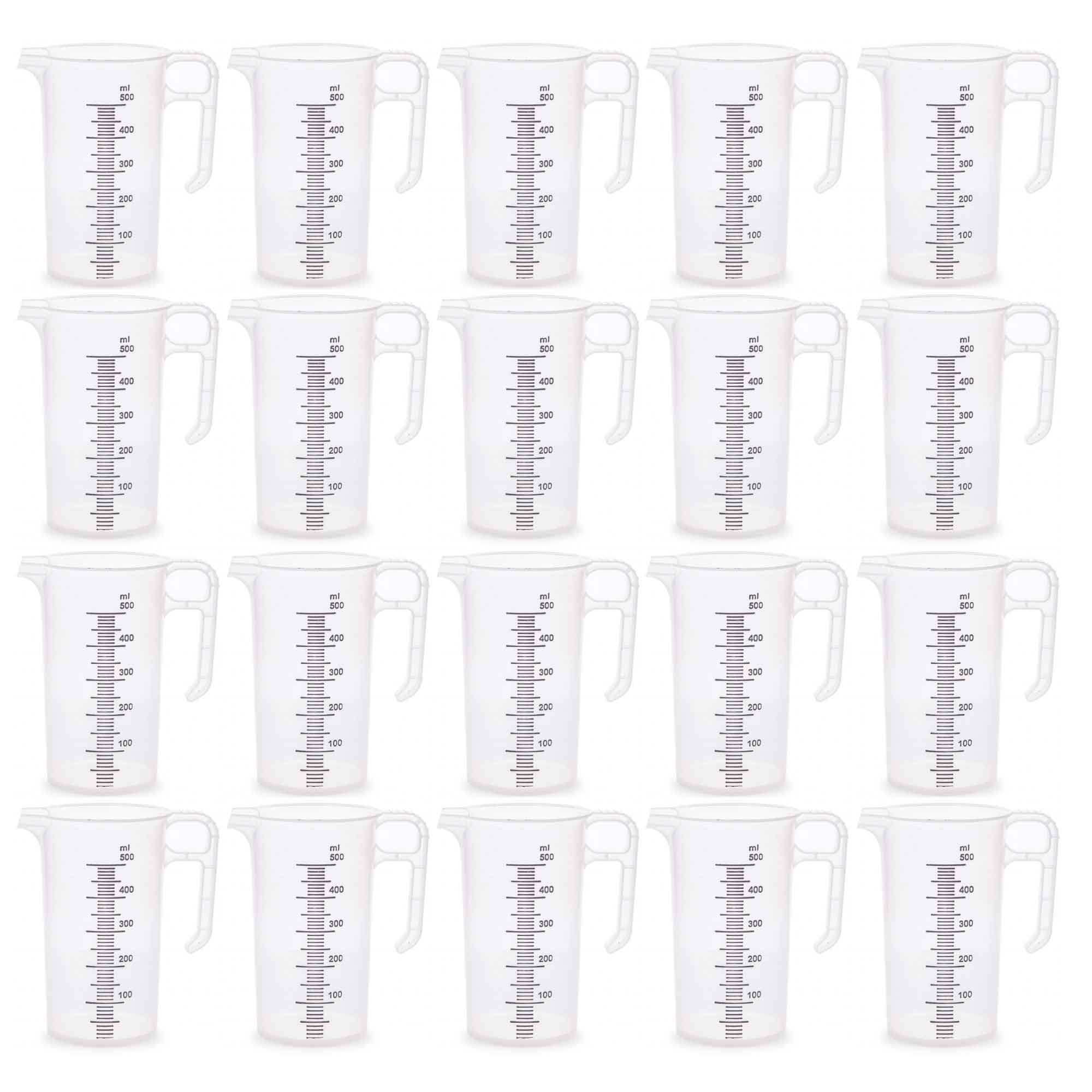 V238-SUPDZ-33054678450256-202508271155-00 20x 500ml Measuring Jug Strong Clear Plastic Propylene BPA 5 Food Grade Pro-Jug - Image 1