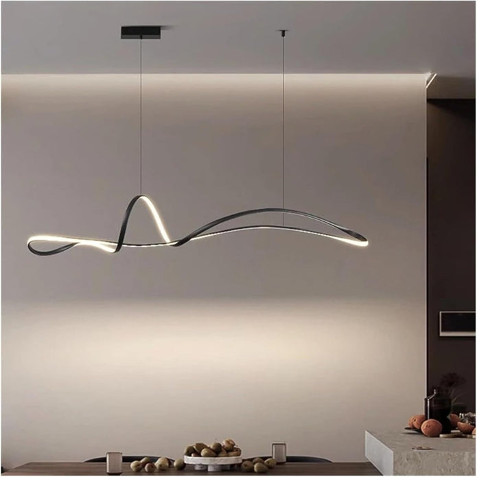 V255-BAM-A210-L150-202508111520-00 BAMDECOR A210 Modern LED Linear Pendant Lights with Dimmable LED and Adjustable Hanging Length 150cm -Black - Image 1