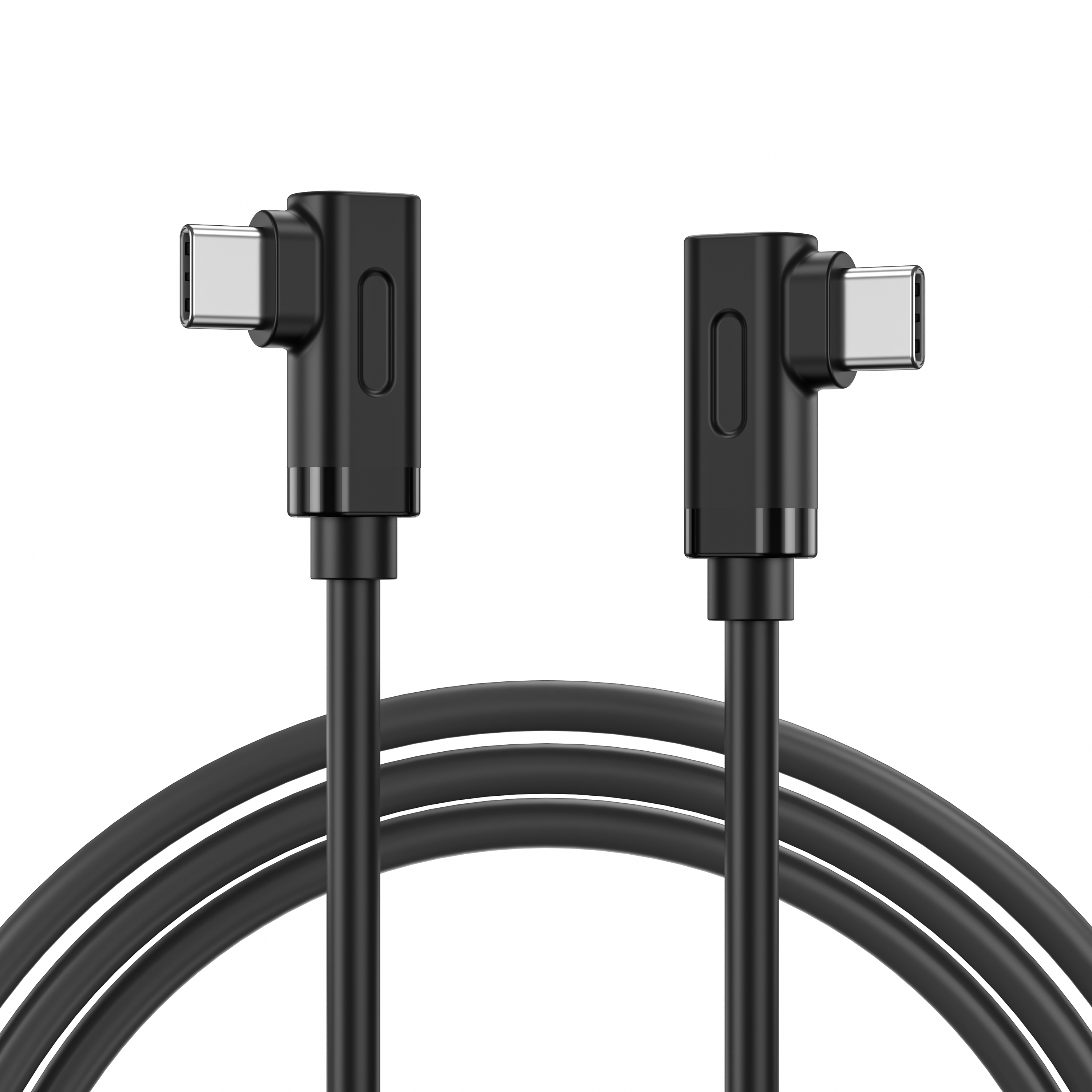 V28-ELEBEN429BK3M-202507301037-00 BENFEI 429BK-3M Right Angle USB C Cable 90-Degree, USB 2.0 Type C Charger Cable 3A Fast Charging, Nylon Braided USB-C to USB-C Cord - Image 1
