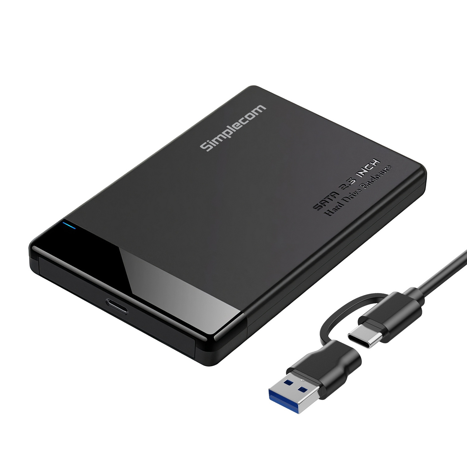 V28-SIMSE109-202507081116-00 Simplecom SE109 Tool-free 2.5" SATA HDD SSD to USB-C Enclosure USB 3.2 Gen 1 - Image 1