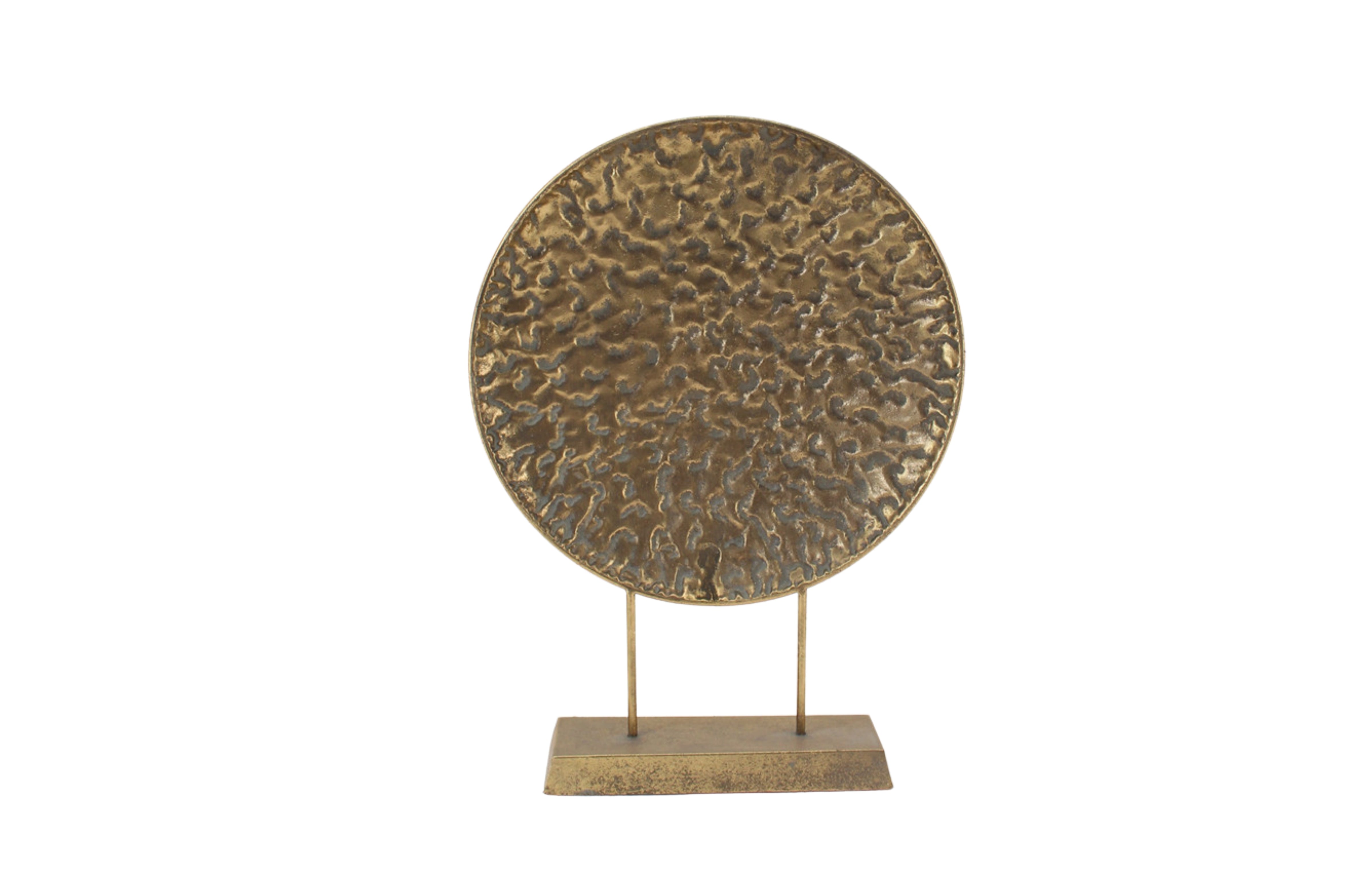 V292-HD-ROUNDTABLEPRESSED-GOLD-202509041440-00 Round Pressed Gold Table Decor - Gold - Image 1