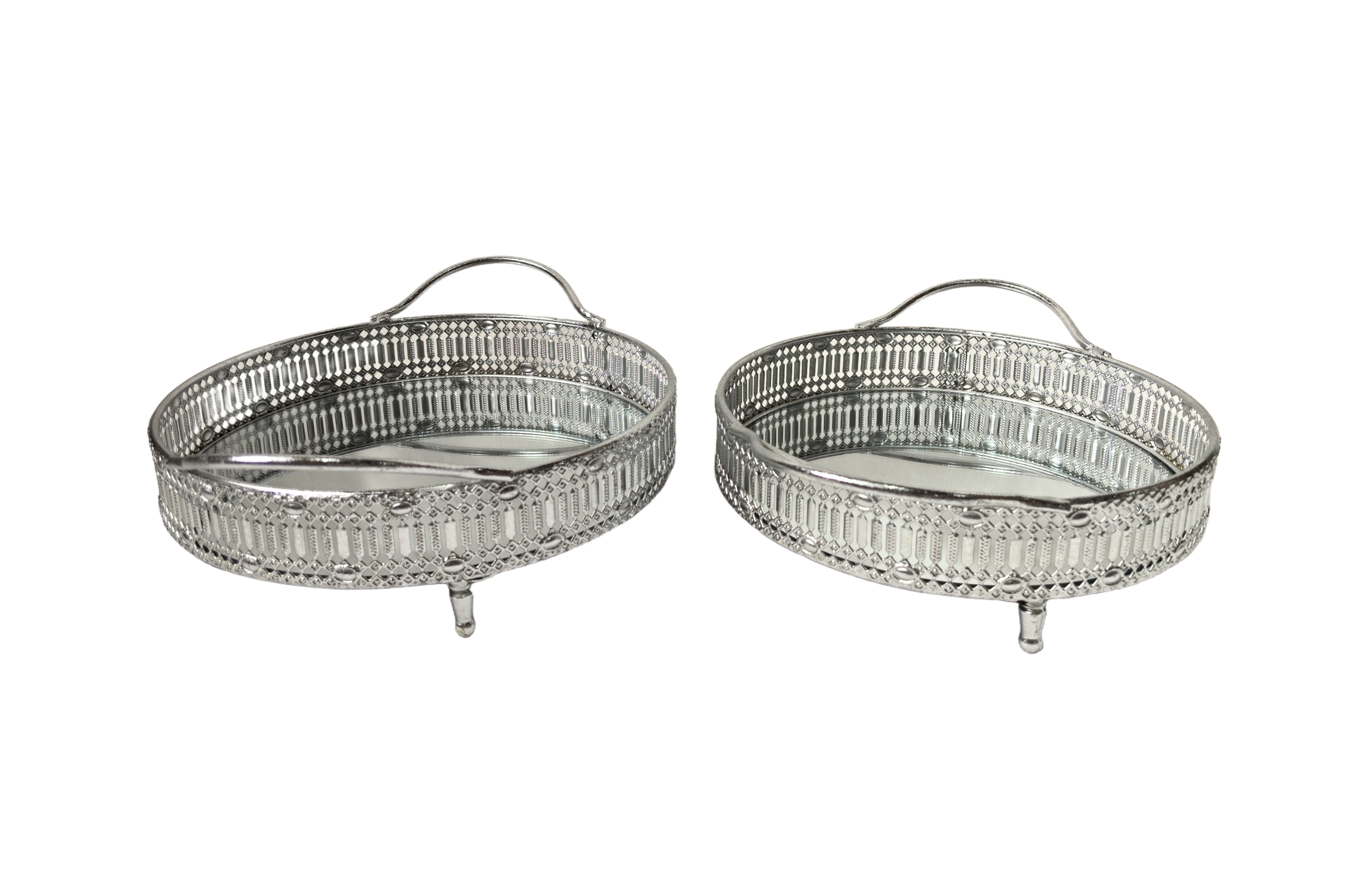 V292-HD-TR-ROUND-L-TESSA-SILVER-202508221626-00 Tessa Round Tray - Large - Silver - Image 1