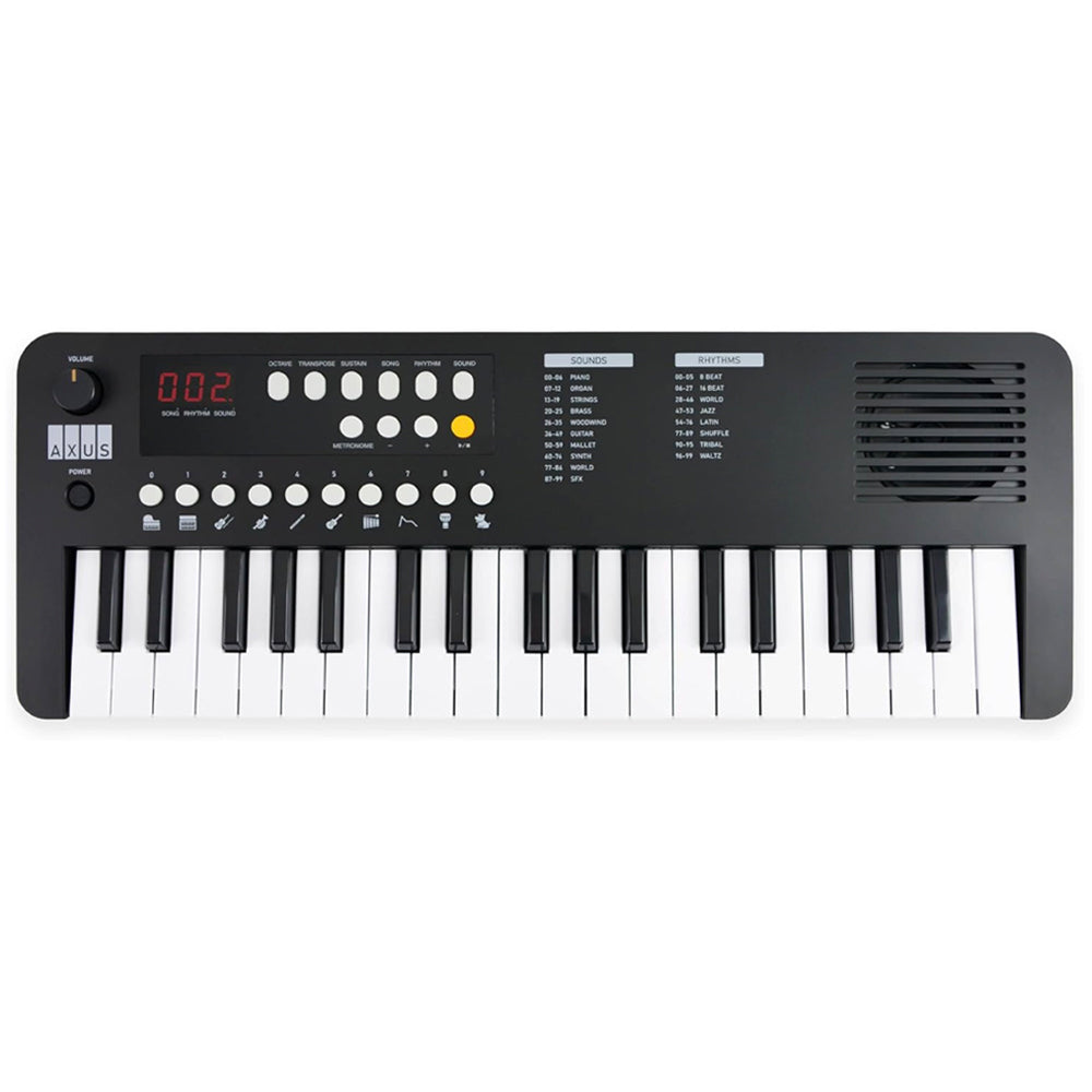 V398-NM-AXMK37BKII-202507281720-00 Axus Mini Keyboard 37 Key Keyboard - Black - Image 1