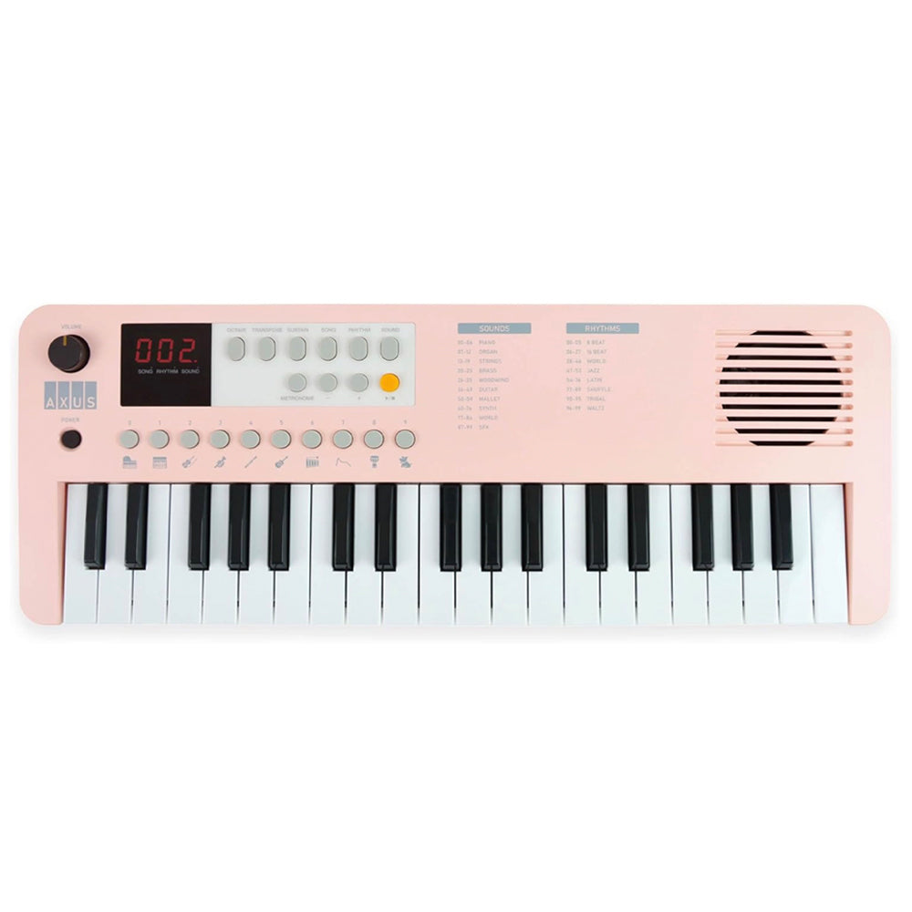V398-NM-AXMK37PKII-202507281720-00 Axus Mini Keyboard 37 Key Keyboard - Pink - Image 1