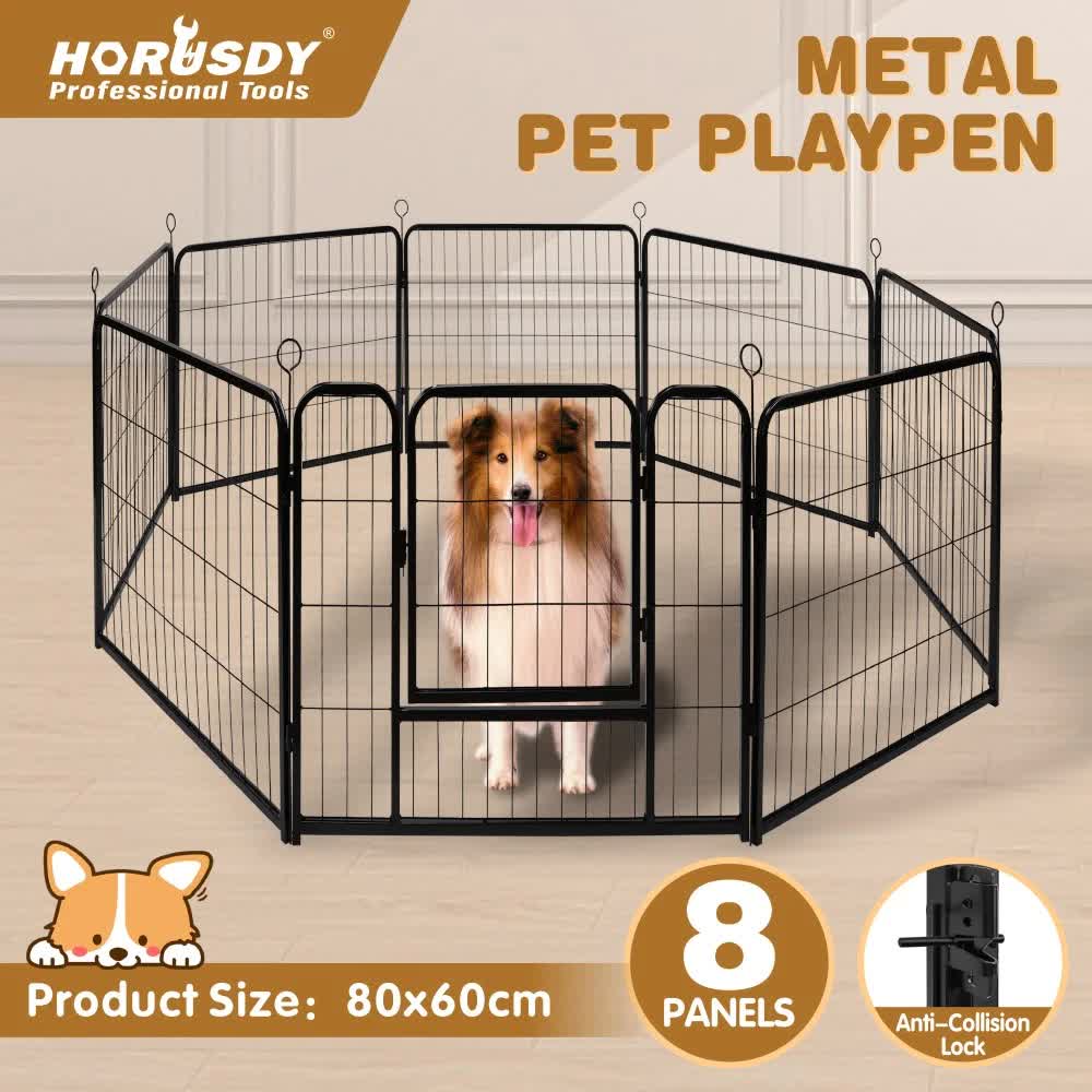 V465-51030-202507311025-00 Pet Dog Playpen Puppy Exercise Cage Enclosure Fence Metal Outdoor 8 Panel - Image 1