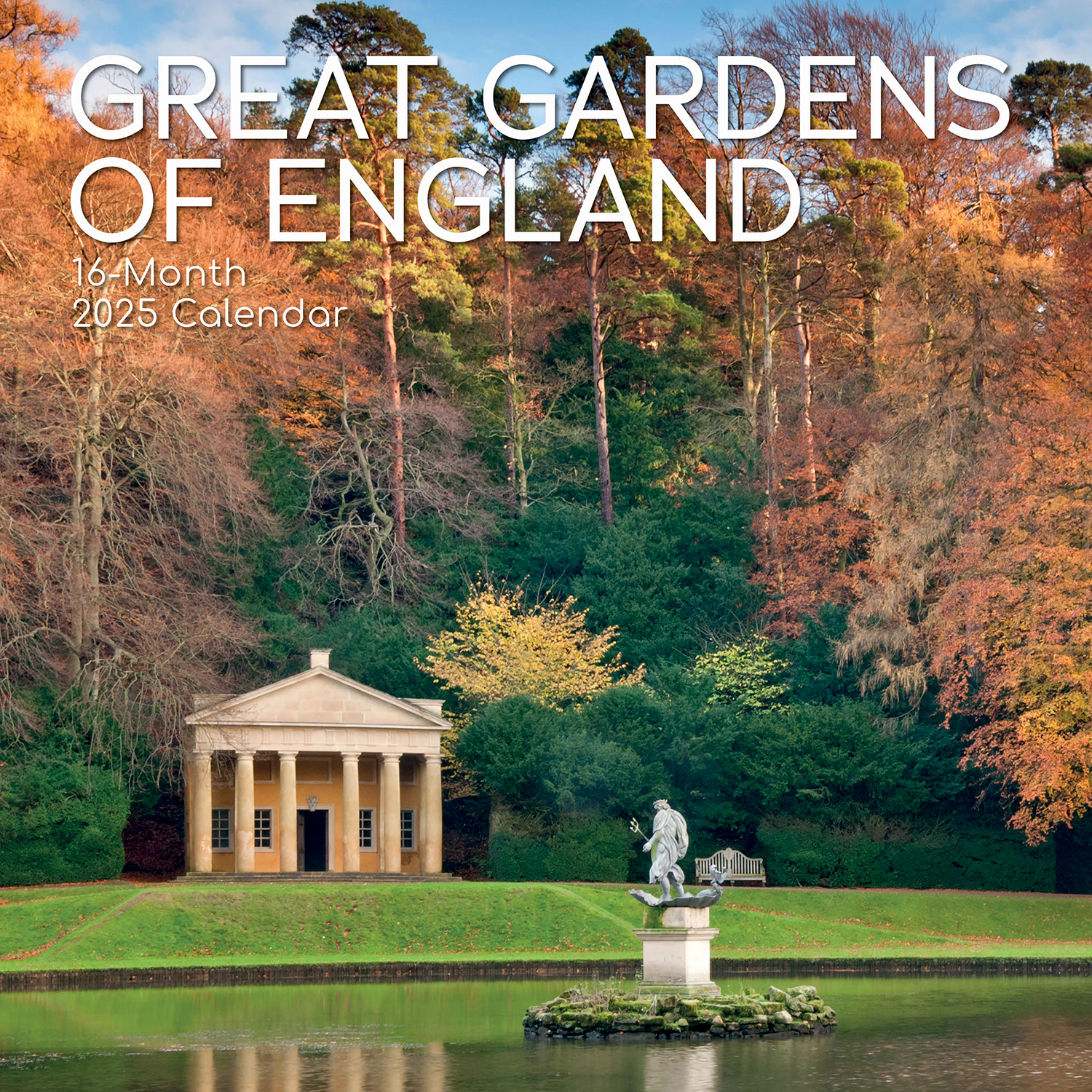 V474-690824-202507050115-00 Great Gardens of England 2025 Square Wall Calendar 16Month New Year Planner Gift - Image 1