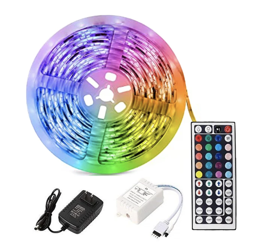 V498-3528LIGHT-202508260910-00 Waterproof 12V RGB 5M 3528 300 LED Strips Lights 44 Keys Controller - Image 1