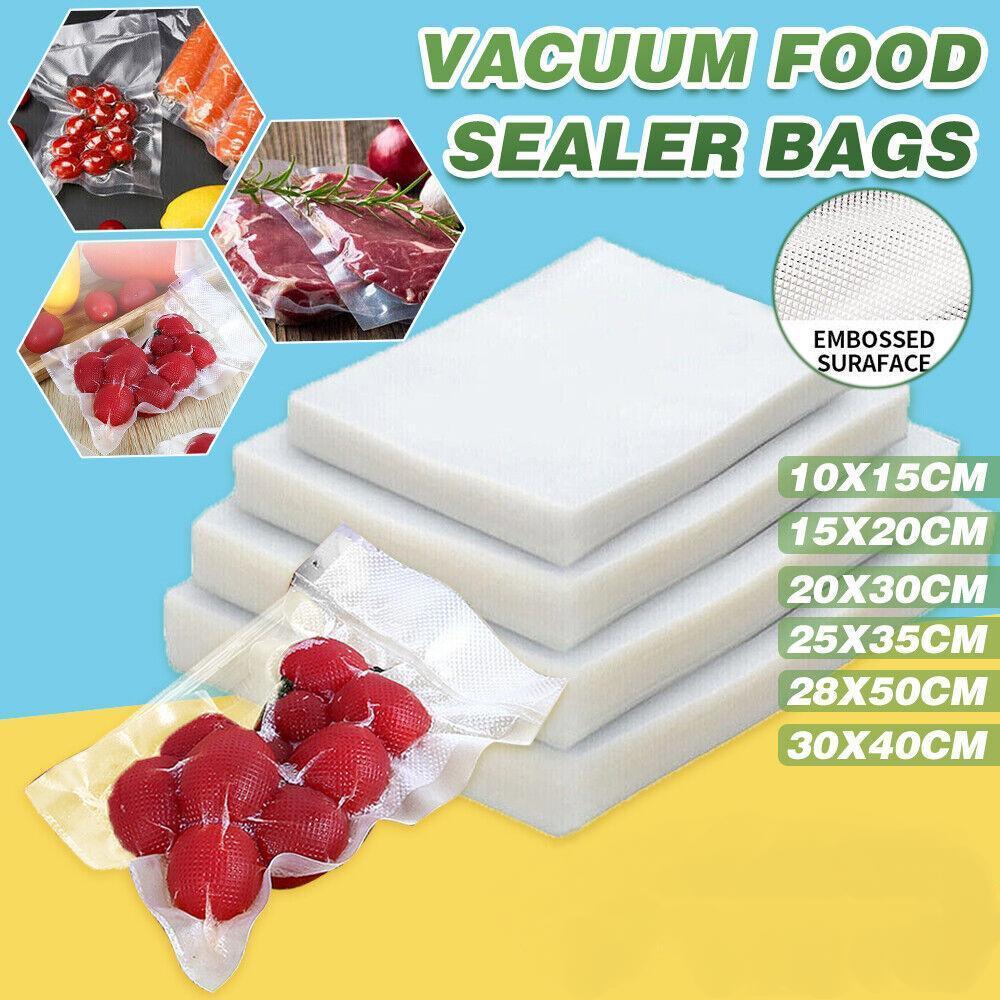 V528-15-25CM-100PCS-674220-202510010554-00 100pcs Vacuum Food Sealer Bags Precut BPA Free Commercial Grade Storage Saver - 15x25cm- - Image 1